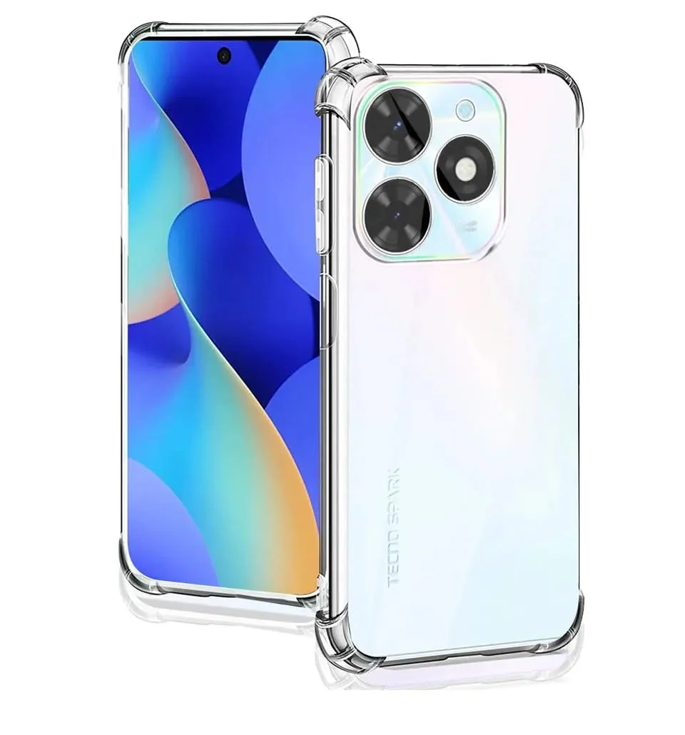DL3 Mobilak Case Compatible with Infinix Smart 8, Cover Silicone Transparen t TPU Gorilla Anti-shock Protector Camera Shockproof Corners - Clear