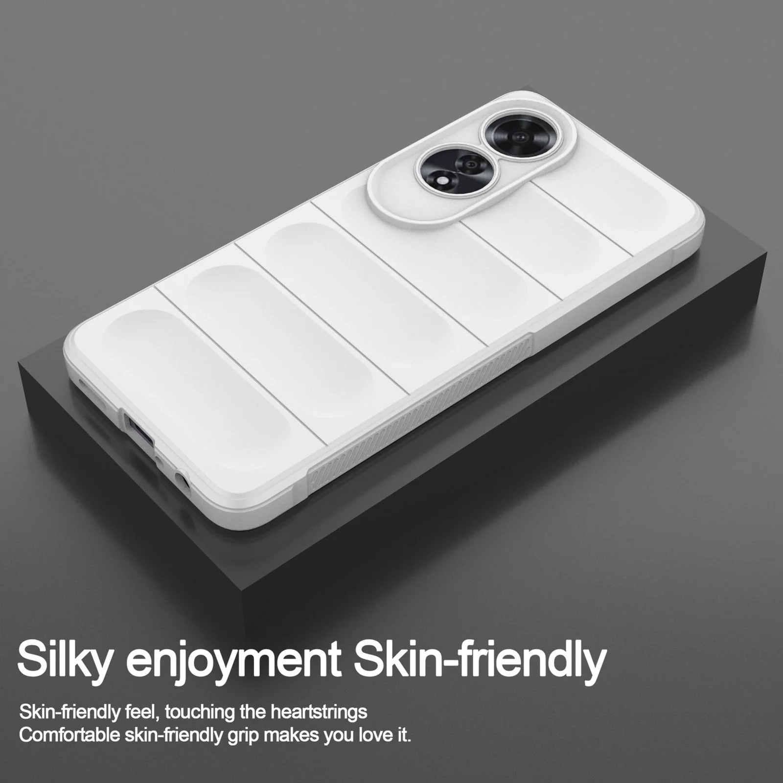 DL3 Mobilak Rugged Protective Case for OPPO A60 4G, Camera protection, Shock-absorbing protection, Non-slip grip - White