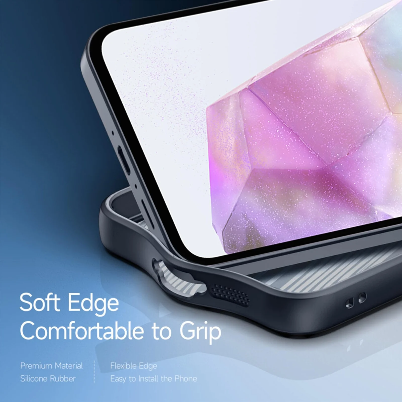 DL3 Mobilak Clear Protective Case for Samsung Galaxy A36 5G | Samsung Galaxy A56 5G - Black
