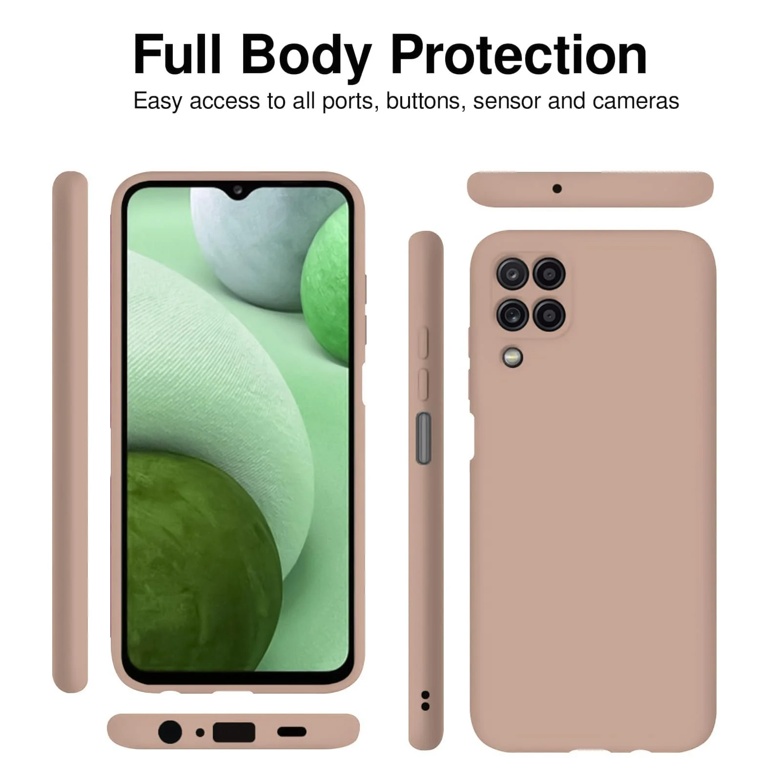 DL3 Mobilak Soft Silicone Gel Bumper Case for Samsung Galaxy A12 / M12 - Light Orange