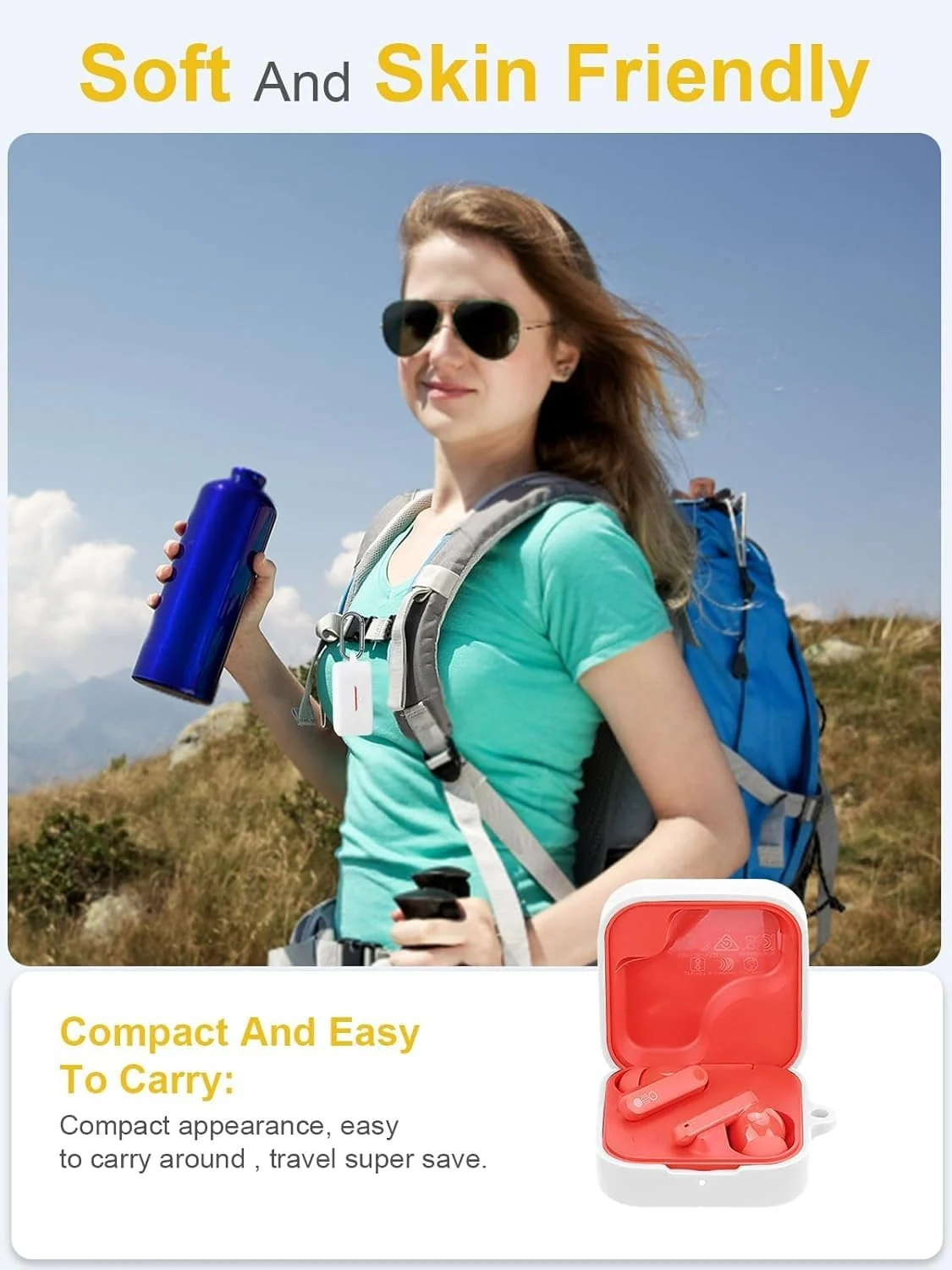 DL3 Mobilak Compatible with Nothing Buds Pro 2 Case Cover, Soft Silicone Shockproof Protective Case Wireless Earbuds with Carabiner, Front LED Visible - White