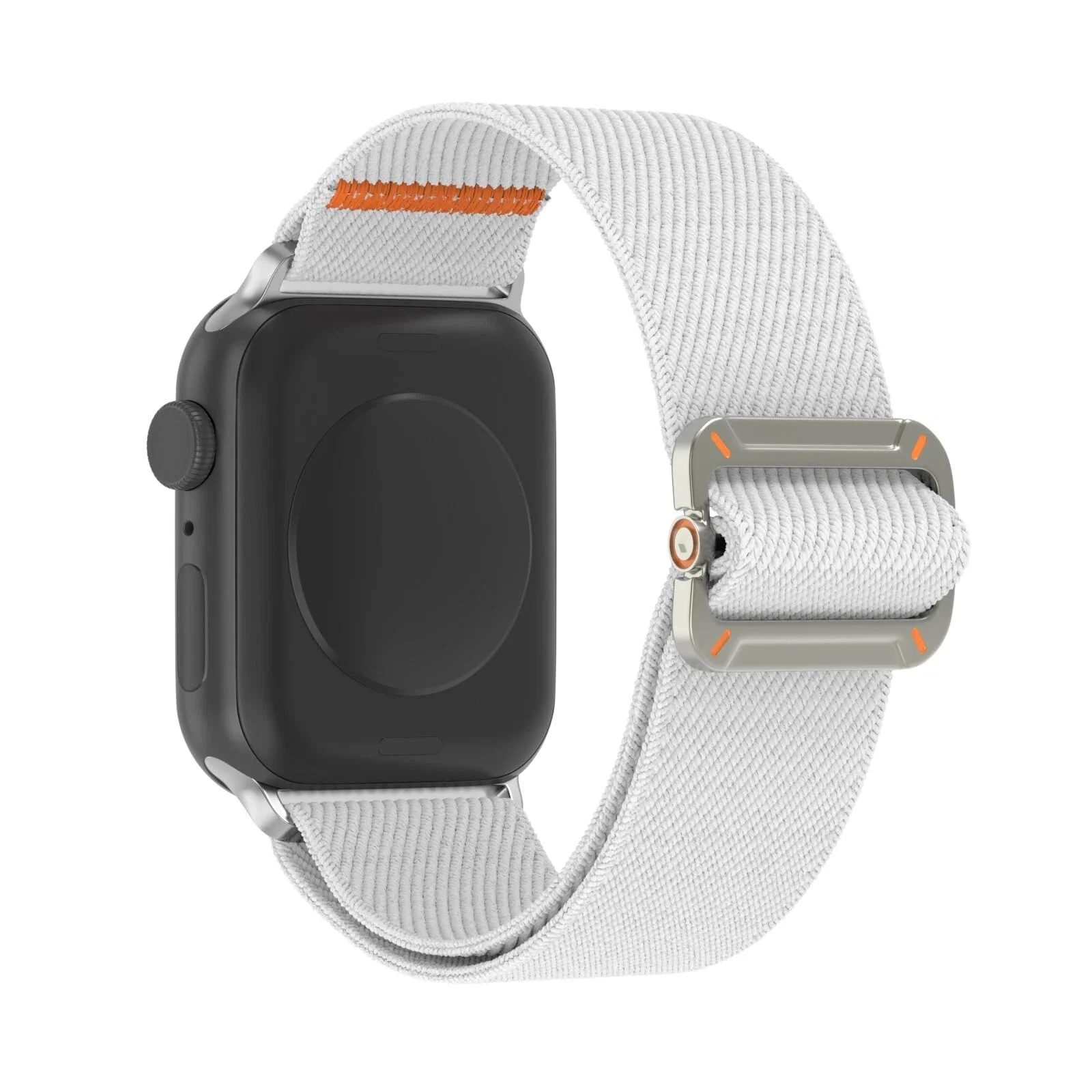 DL3 Mobilak Strap Compatible with Apple Watch Ultra/Ultra 2 Strap 49mm 46mm 45mm 44mm 42mm, Nylon Sport Band for iWatch Ultra SE Series 10 9 8 7 6 5 4 3 2 1, Men - White