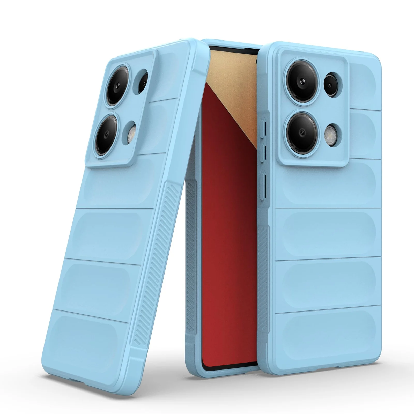 DL3 Mobilak Flexible Silicone and TPU Protective Case with Camera Protection for Xiaomi Redmi Note 13 Pro 4G / Poco M6 Pro 4G - Baby Blue