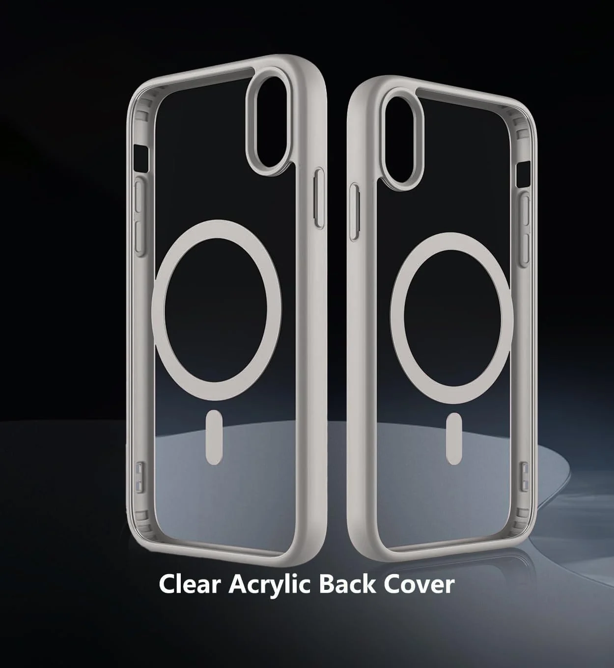DL3 Mobilak Clear MagSafe-Compatible TPU Case for iPhone X / iPhone XS - Titanium