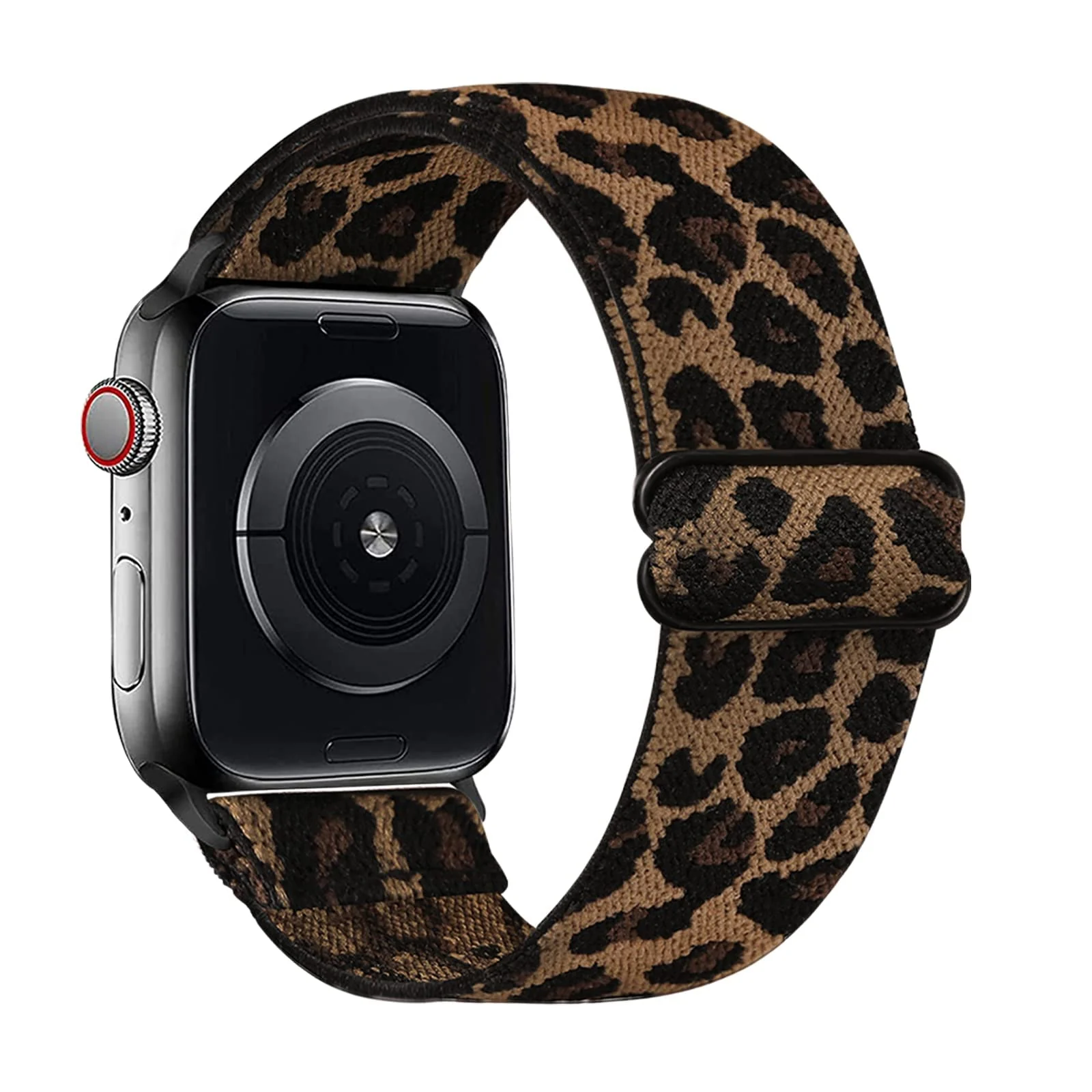 DL3 MOBILAK Nylon Solo Loop Stretchy Straps For Apple Watch Band 49mm 45mm 44mm 42mm 41mm 40mm 38mm, Elastic Wristbands for Series 8 Ultra 7 6 5 4 3 2 1 Se (Leopard, 42MM/44MM/45MM/49MM)