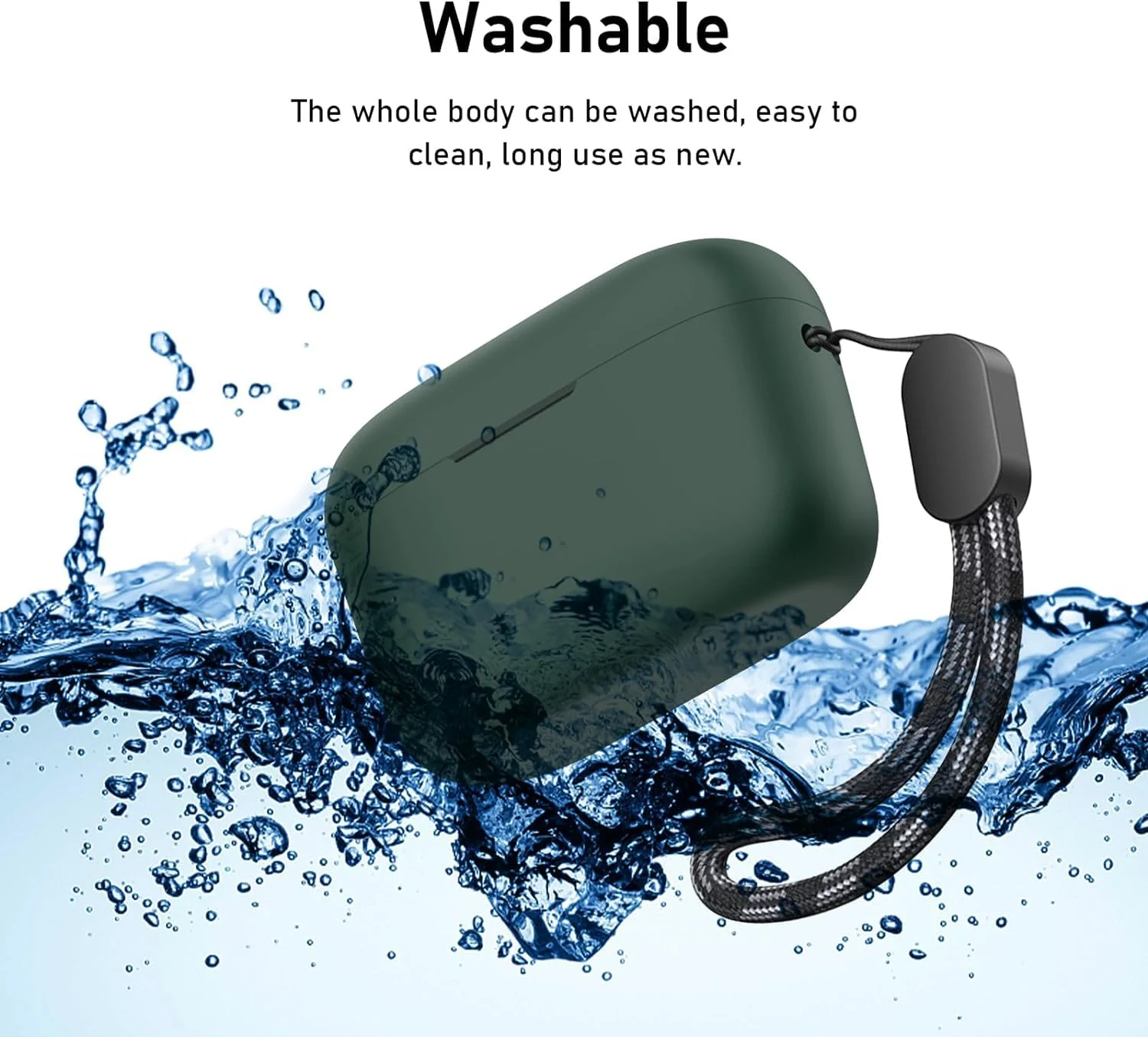 DL3 Mobilak Silicone Cover Case Compatible with Soundcore by Anker A20i Portable Protective Cover With Keychain - Green