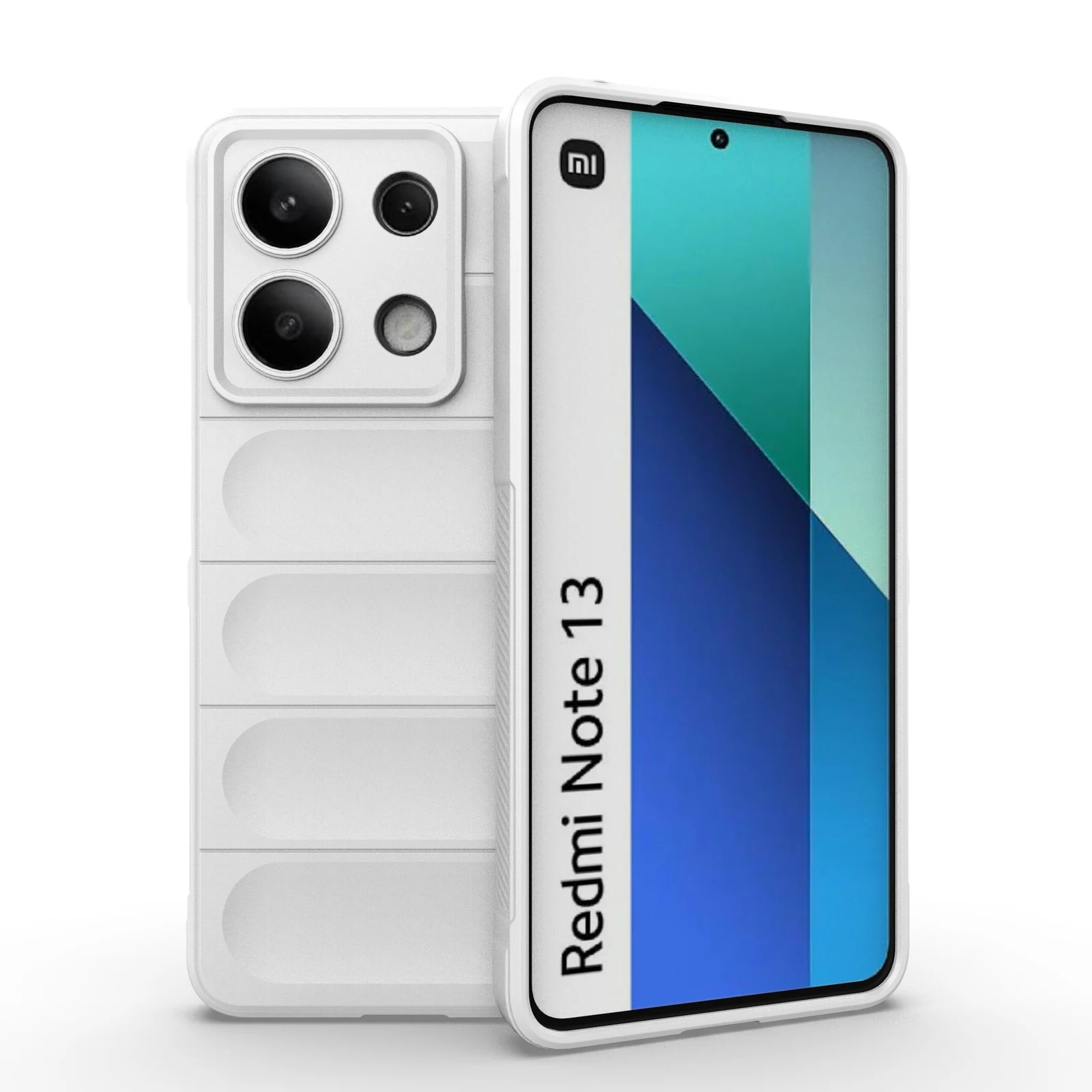 DL3 Mobilak Soft Silicone Protective Case for Xiaomi Redmi Note 13 4G with Camera Protection and Shockproof Design - White