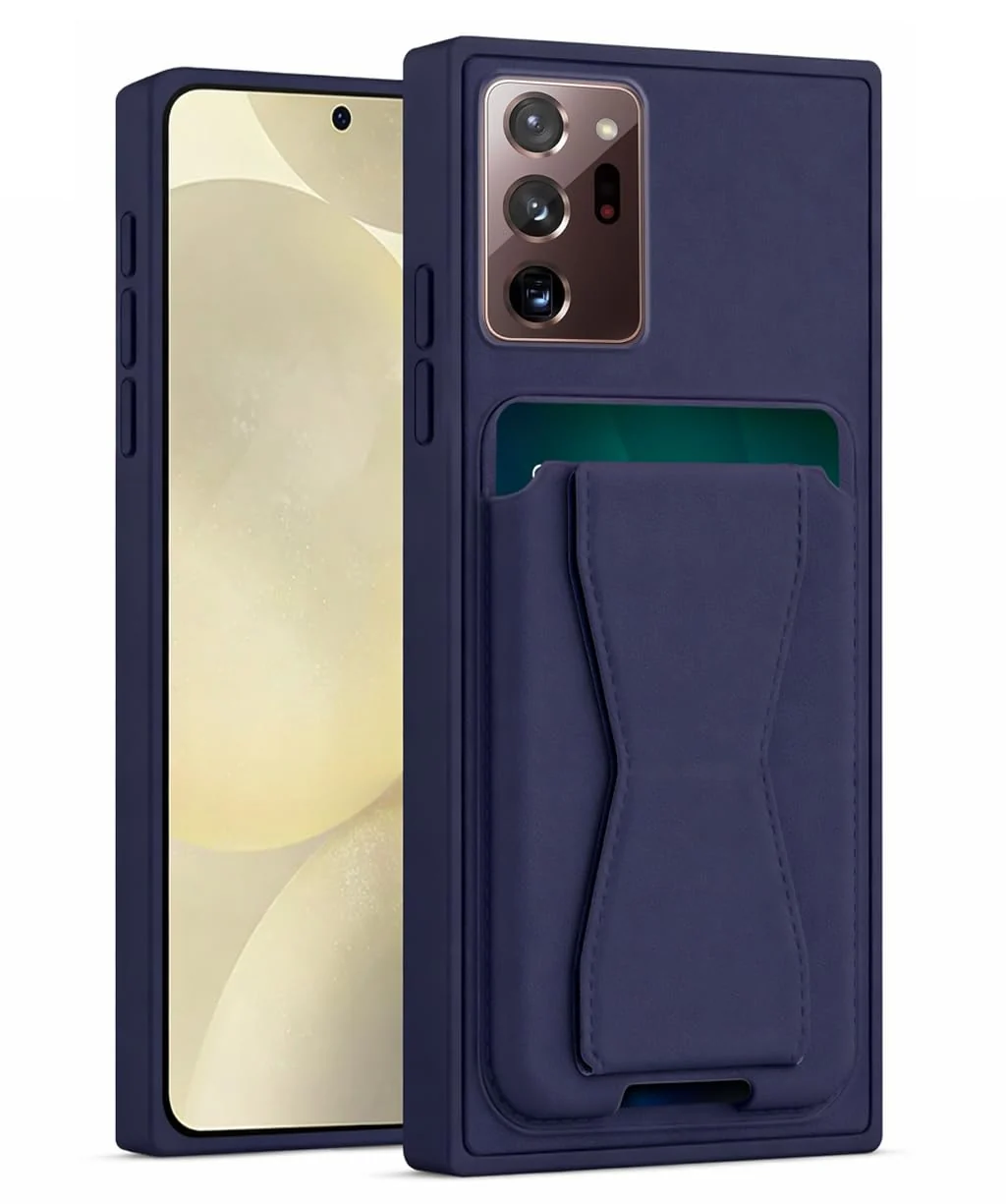 Mobigon Leather Wallet Case Compatible with Samsung Galaxy Note20 Ultra, Leather Back Cover With TPU Frame, Shockproof Protective Phone Case with Card Holder Stand