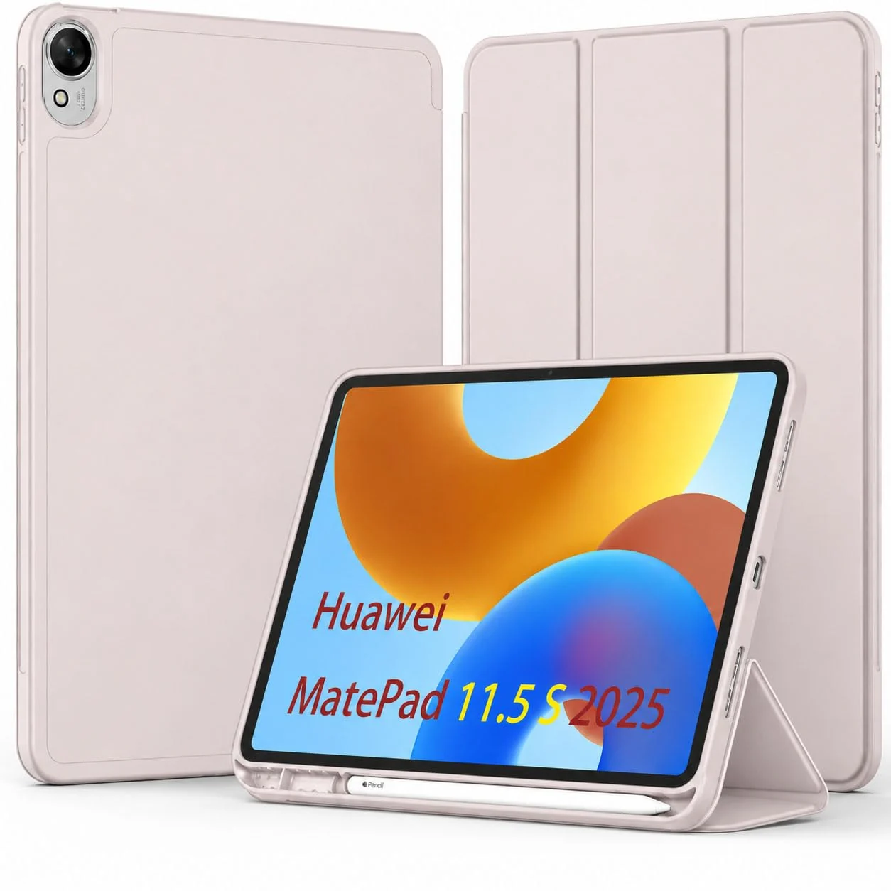 Dl3 Mobilak Huawei Matepad 11.5S 2024/2025 Case with Pen Holder, Soft TPU Back Trifold Stand Protective Smart Cover Flip, Auto Wake & Sleep (Green)