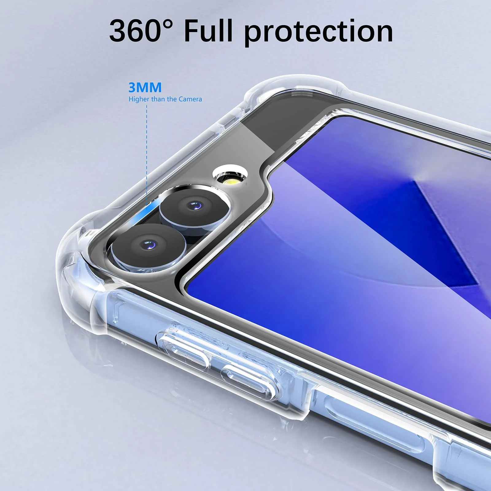 DL3 MOBILAK for Samsung Galaxy Z Flip 6 Clear Case,Compatible with MagSafe Transparent Shockproof Protection Yellowing Resistant Magnetic Phone Case for Galaxy Z Flip 6 5G (2024) - Clear