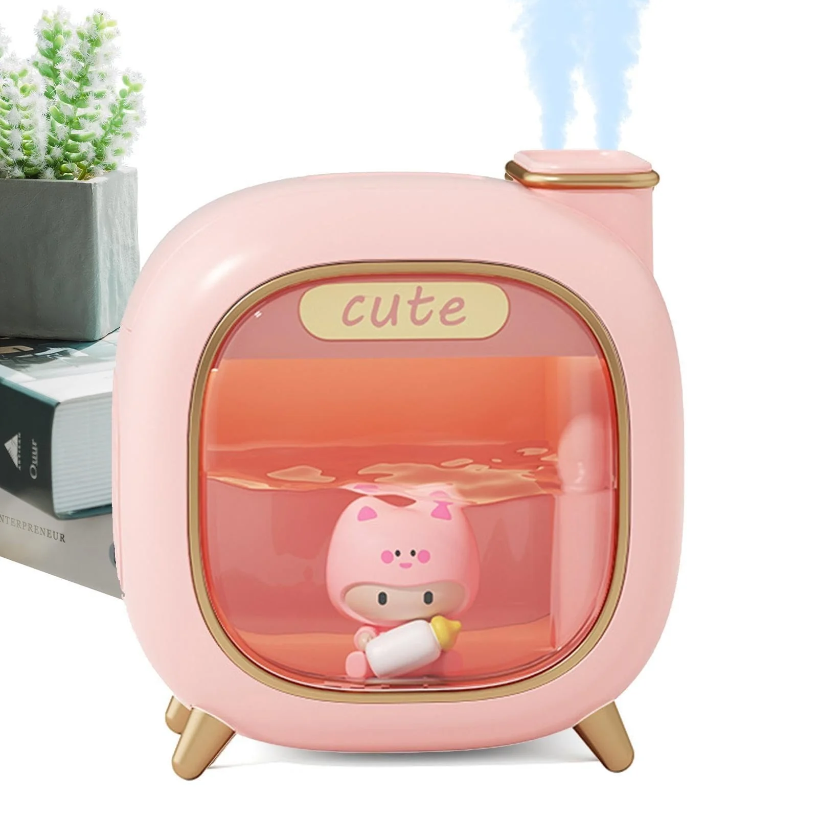 MOBIGON Dual-Mist 500 ml Ultrasonic Humidifier, Pink
