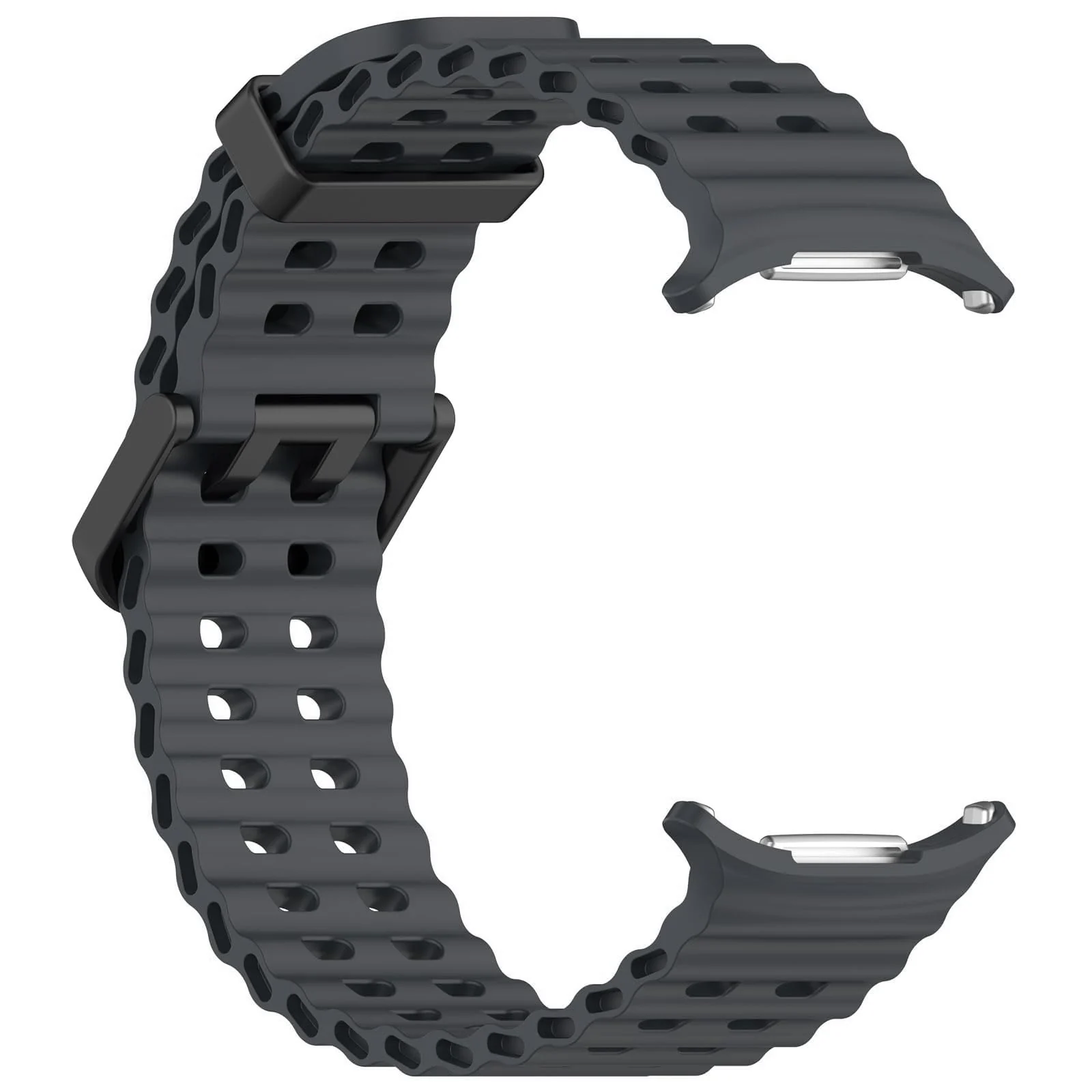 DL3 Mobilak Sport Band Compatible with Samsung Galaxy Watch Ultra Band 47mm Women Men, Breathable Soft Silicone Waterproof Watch Strap Accessories for Samsung Watch 7 Ultra Bands - Space Gray