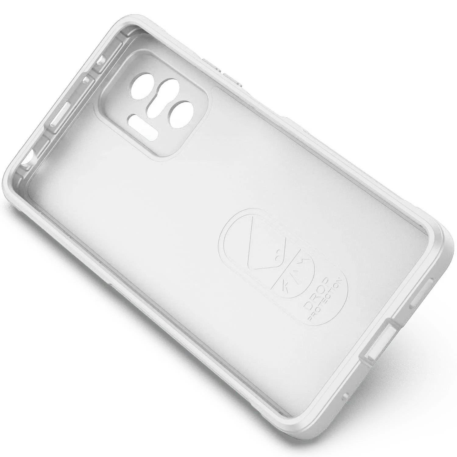 DL3 Mobilak Flexible Silicone and TPU Protective Case with Camera Protection for Xiaomi Redmi Note 10 Pro / Note 10 Pro Max - White