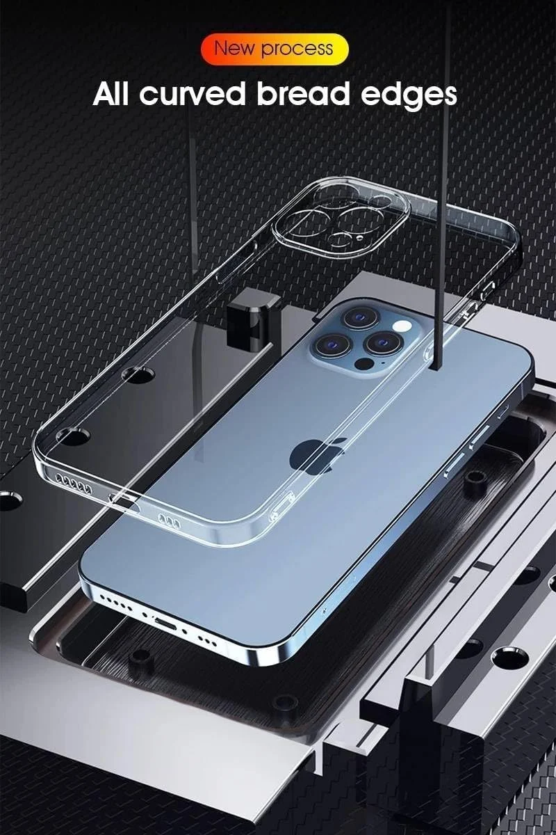 DL3 Mobilak Clear TPU Case for iPhone 15 Pro, Camera protection, Shock-absorbing protection, Raised edges around the screen and camera - Clear