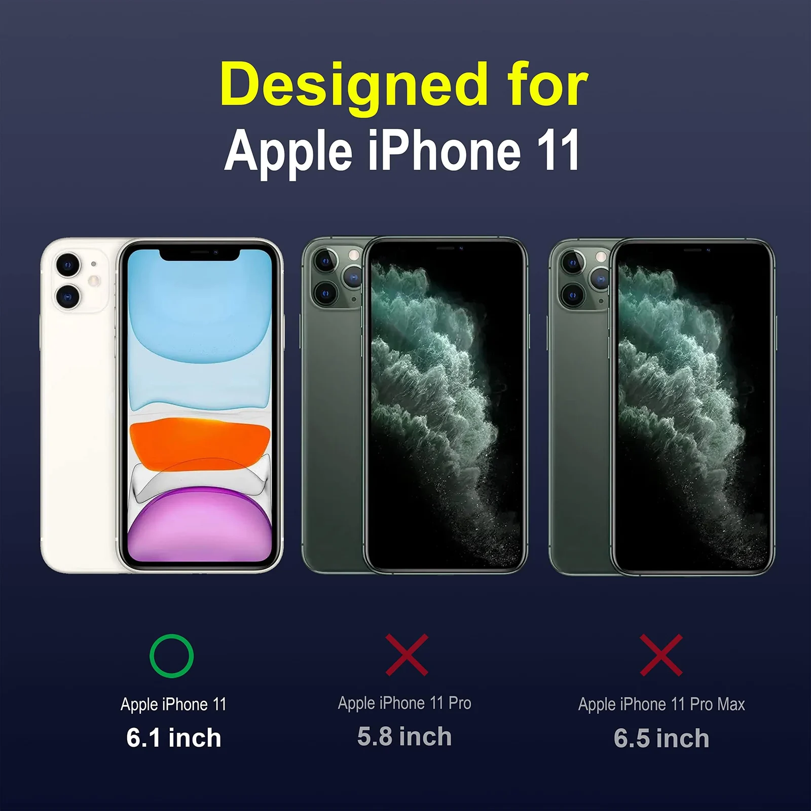 DL3 Mobilak Silicone Case for Apple iPhone 11 Heavy Duty Protective [Slim Fit] Shockproof Soft Flexible Protective Design Shock-Absorption TPU Cover With Camera Protection - Blue