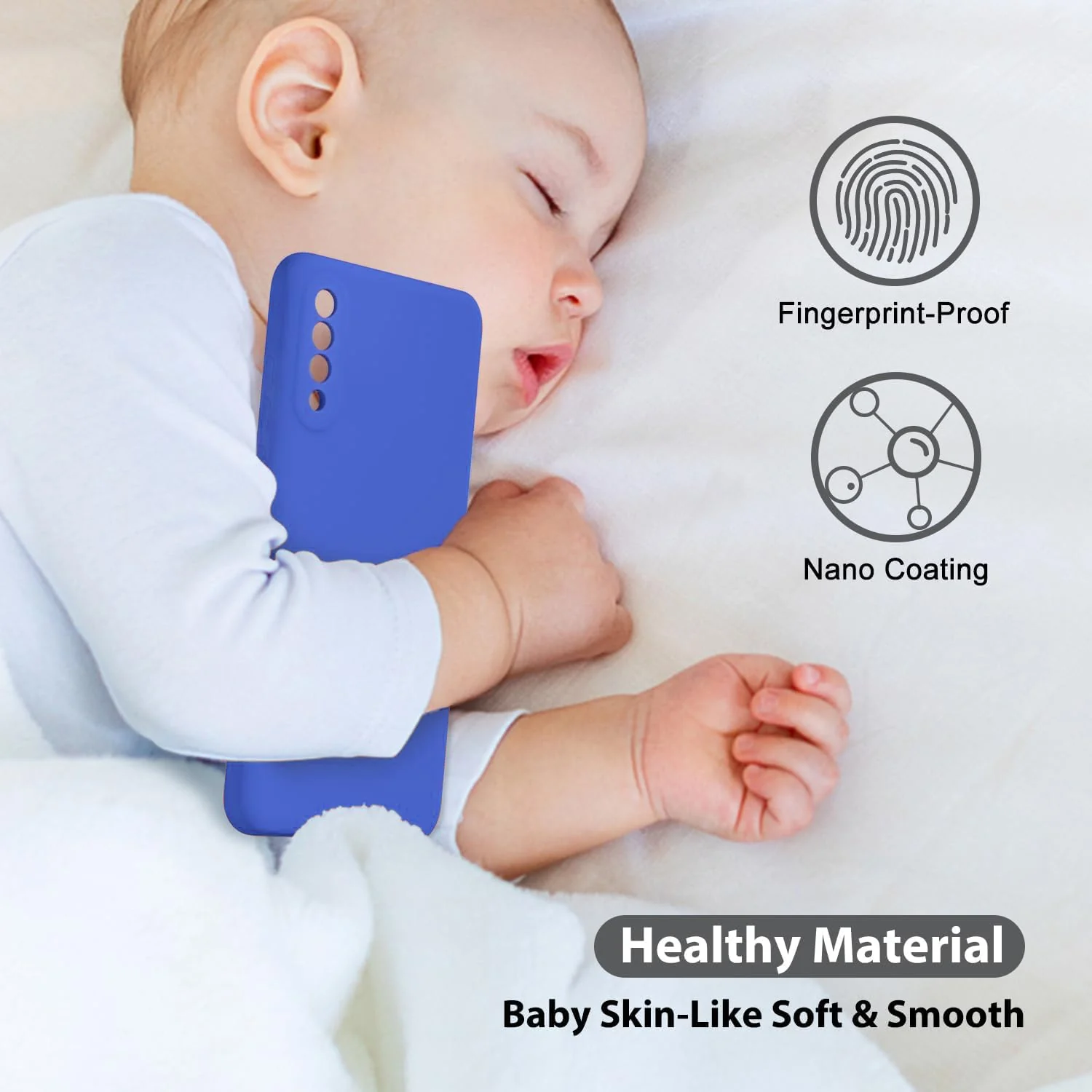 DL3 Mobilak Xiaomi Mi 9 Lite Case, Soft Flexible Liquid Silicone Gel Rubber Bumper Cover, Full Body Shockproof Protective Phone Case - Light Blue