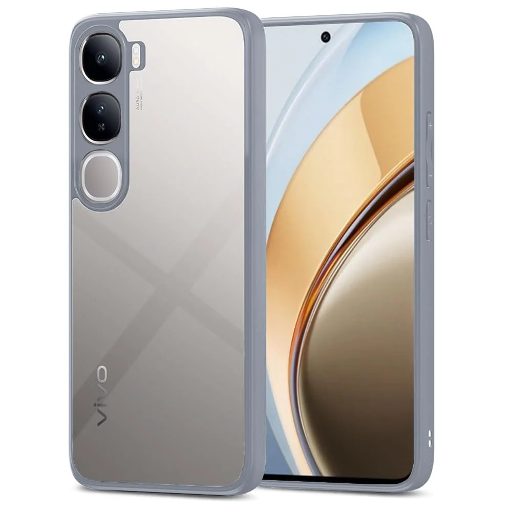 DL3 Mobilak Clear PC and TPU Protective Case for vivo V40 Lite 4G / 5G with Camera Protection and Military-Grade Protection - Gray