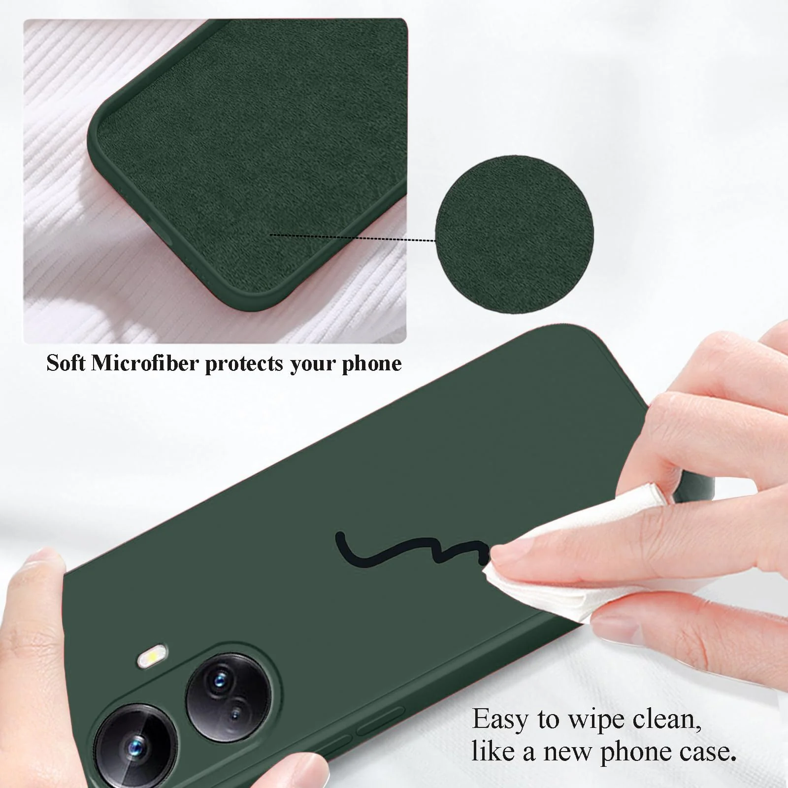 DL3 Mobilak Soft Silicone Gel Bumper Case for realme 10 pro plus - Green