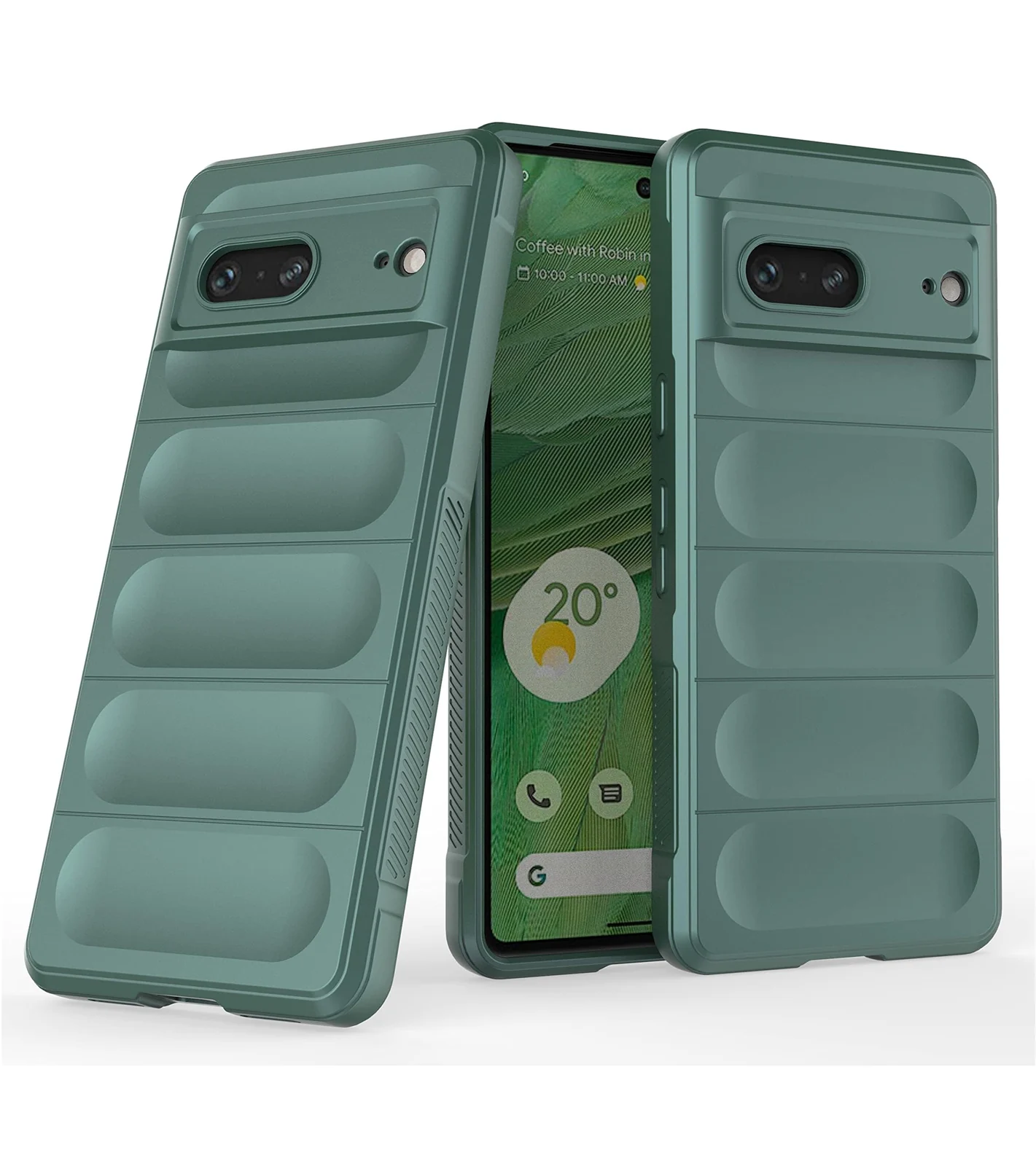 DL3 Mobilak Flexible Silicone and TPU Protective Case with Camera Protection for Google Pixel 7 - Green