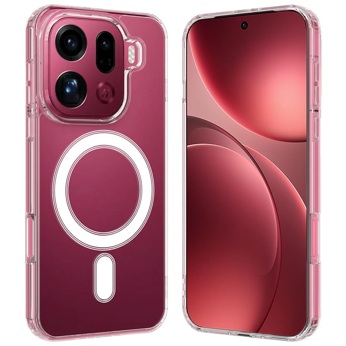 MOBIGON Slim Magnetic MagSafe-Compatible Phone Case for OPPO Find X9 Pro, Clear