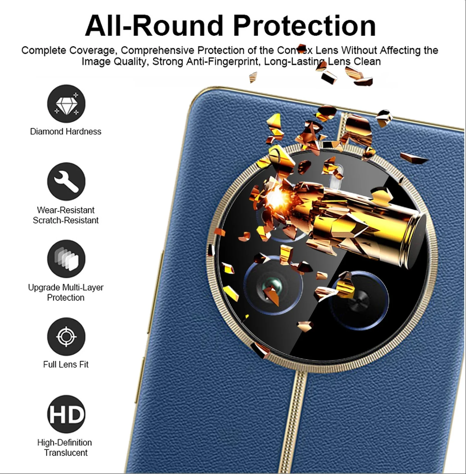 DL3 Mobilak realme 12 Pro | realme 12 Pro+ Plus Camera Lens Protector Tempered Glass Screen Protector HD [Full Coverage][Anti-Scratch] Drop Protection Ultra Clear/Thin Lens Protector Case - Black