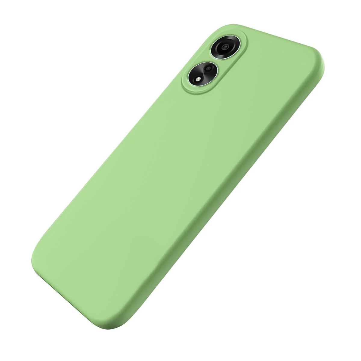 DL3 Mobilak OPPO A78 Case, Soft Flexible Silicone Gel Rubber Bumper Cover, Full Body Shockproof Protective Phone Case - Light Green
