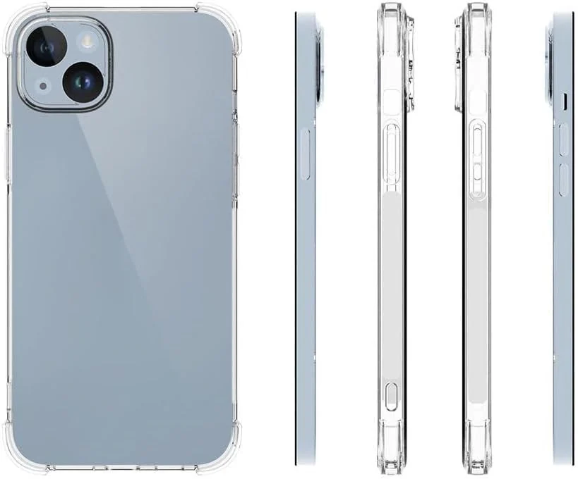 DL3 Mobilak Case Compatible with iphone15, Cover Silicone Transparent TPU Gorilla Anti-shock Shockproof Corners - Clear