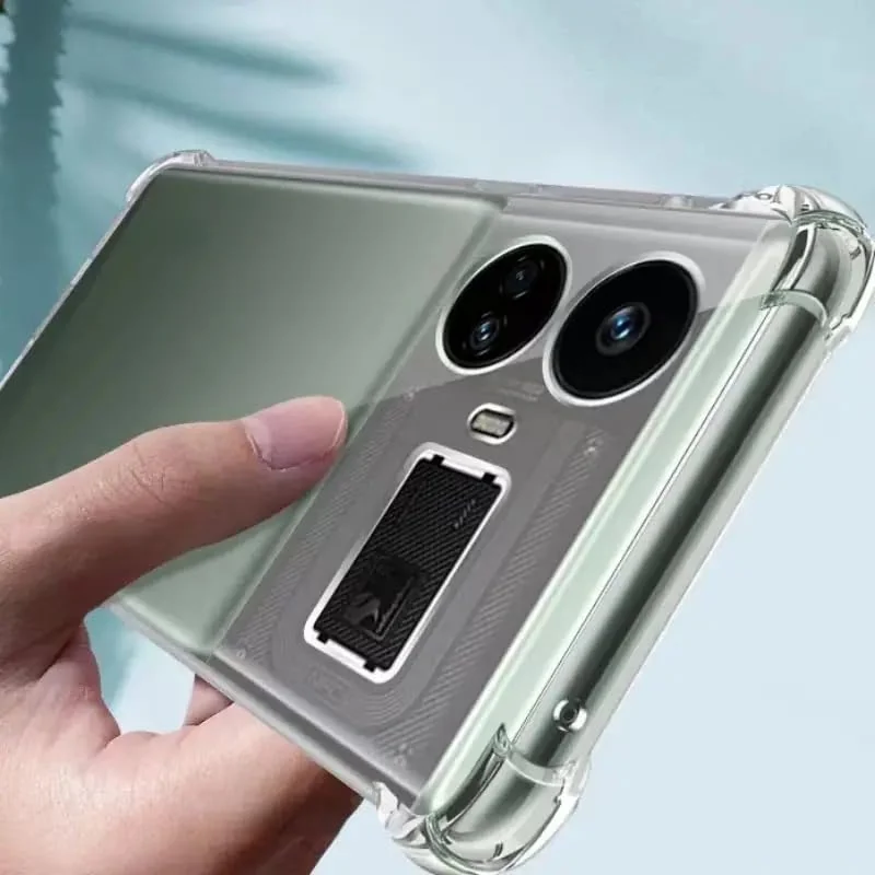 DL3 Mobilak Case Compatible with realme GT5 5G, Cover Silicone Transparen t TPU Gorilla Anti-shock Protector Camera Shockproof Corners - Clear