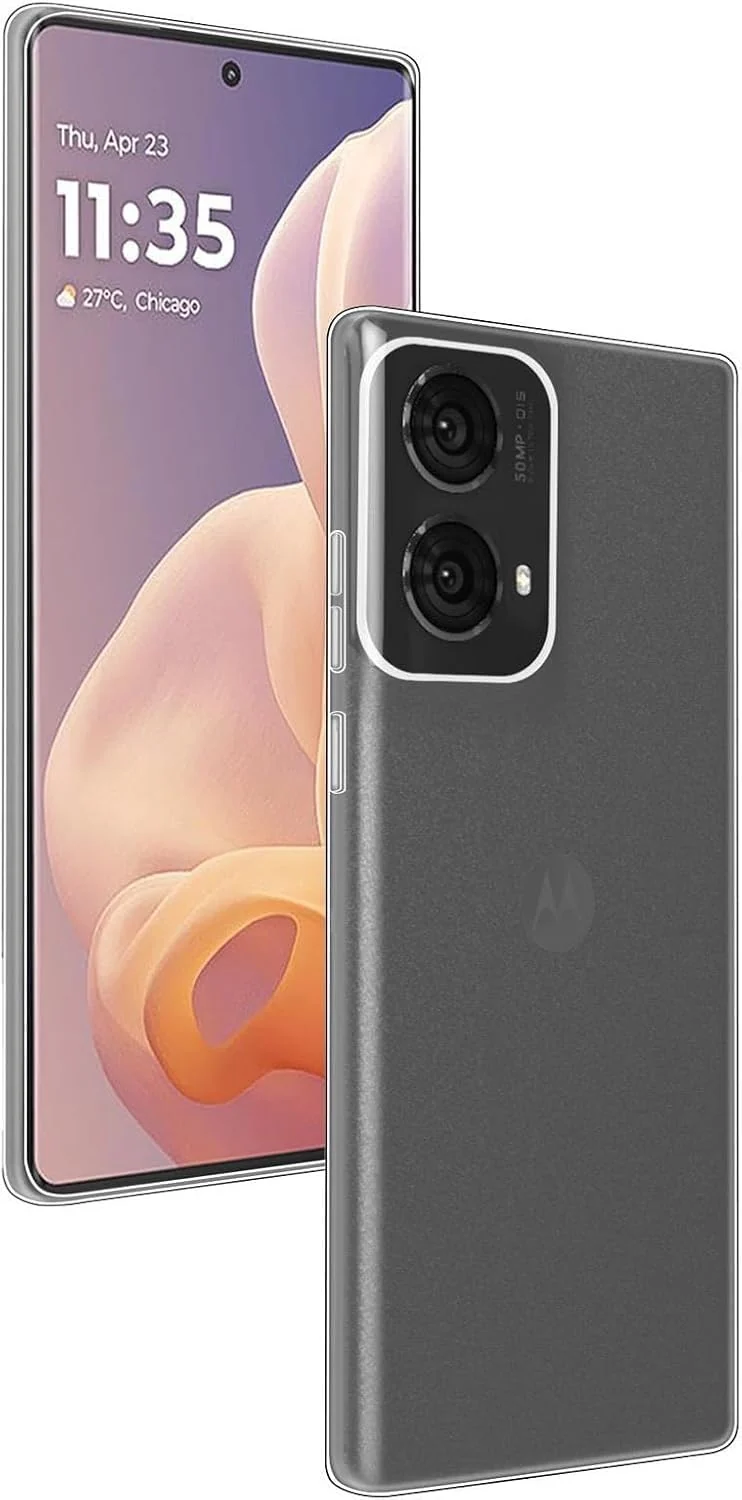 DL3 Mobilak Case Compatible with Motorola Moto G85 5G / Motorola Edge 50 Fusion, Case Crystal Soft TPU Gel Case Flexible Silicone Anti-Scratch Camera Protection TPU Cover - Clear
