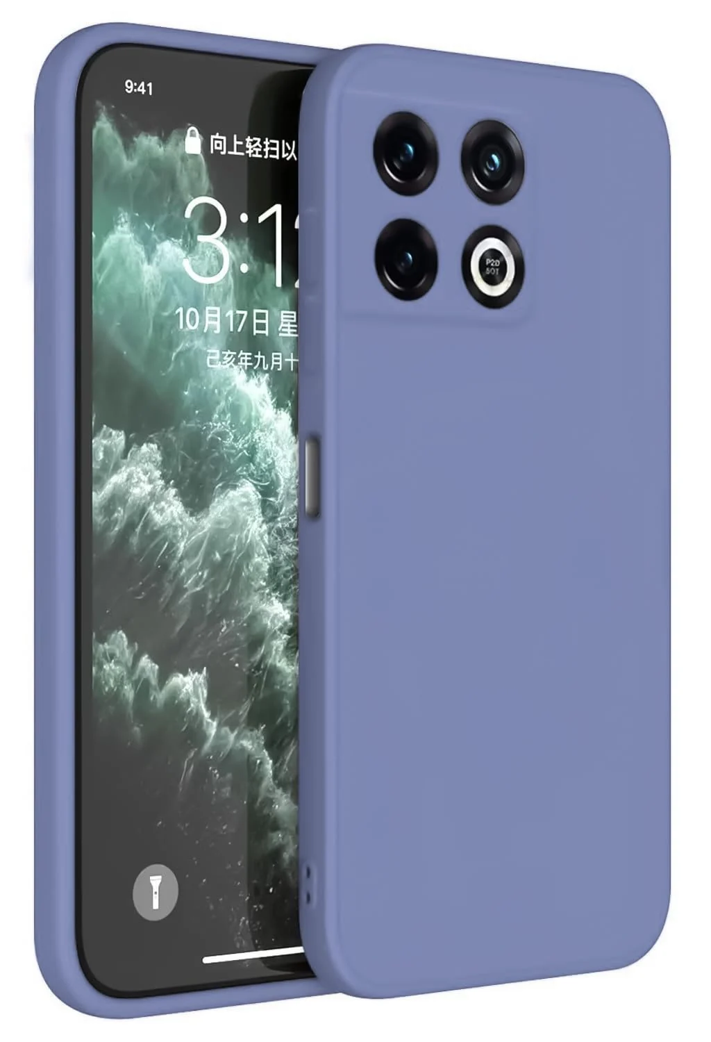 Dl3 Mobilak OnePlus 10T Case,Soft Flexible Silicone Gel Rubber Bumper Cover,Full Body Shockproof Protective Phone Case (Lavender Purple)