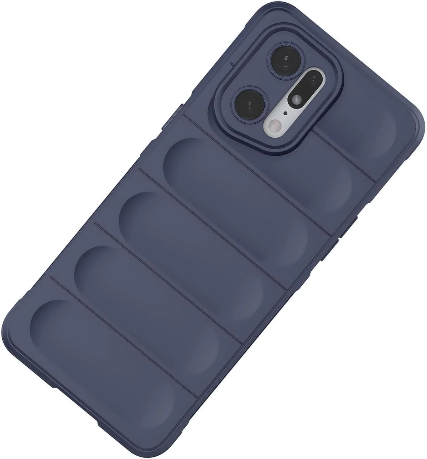 DL3 Mobilak Flexible Silicone and TPU Protective Case with Camera Protection for OPPO Find X5 - Blue
