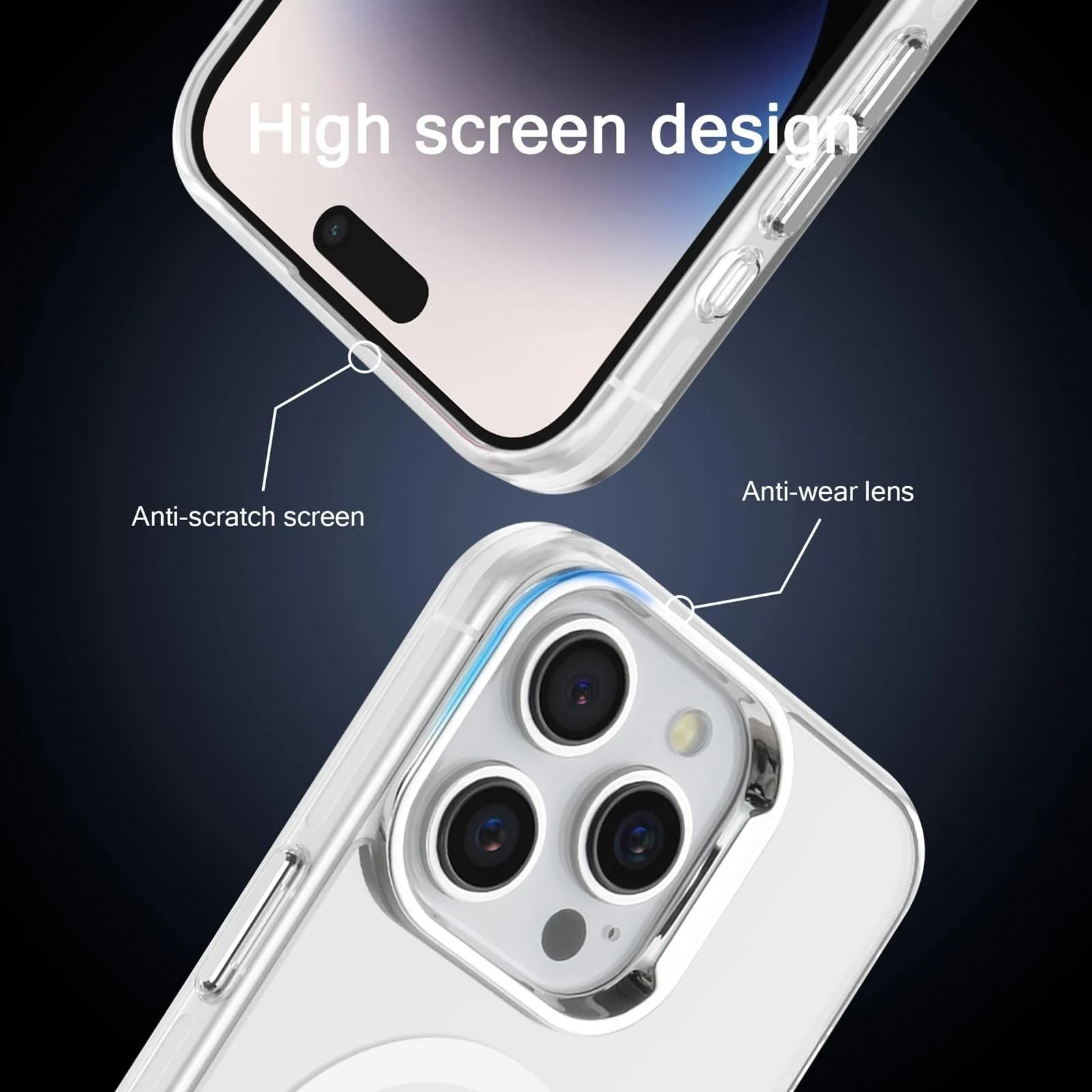 DL3 Mobilak Case For OPPO Reno 14 5G / Reno 15 Case Crystal Clear [Not Compatible with MagSafe] Soft TPU Gel Case Flexible Silicone Anti-Scratch Transparent TPU Cover - White