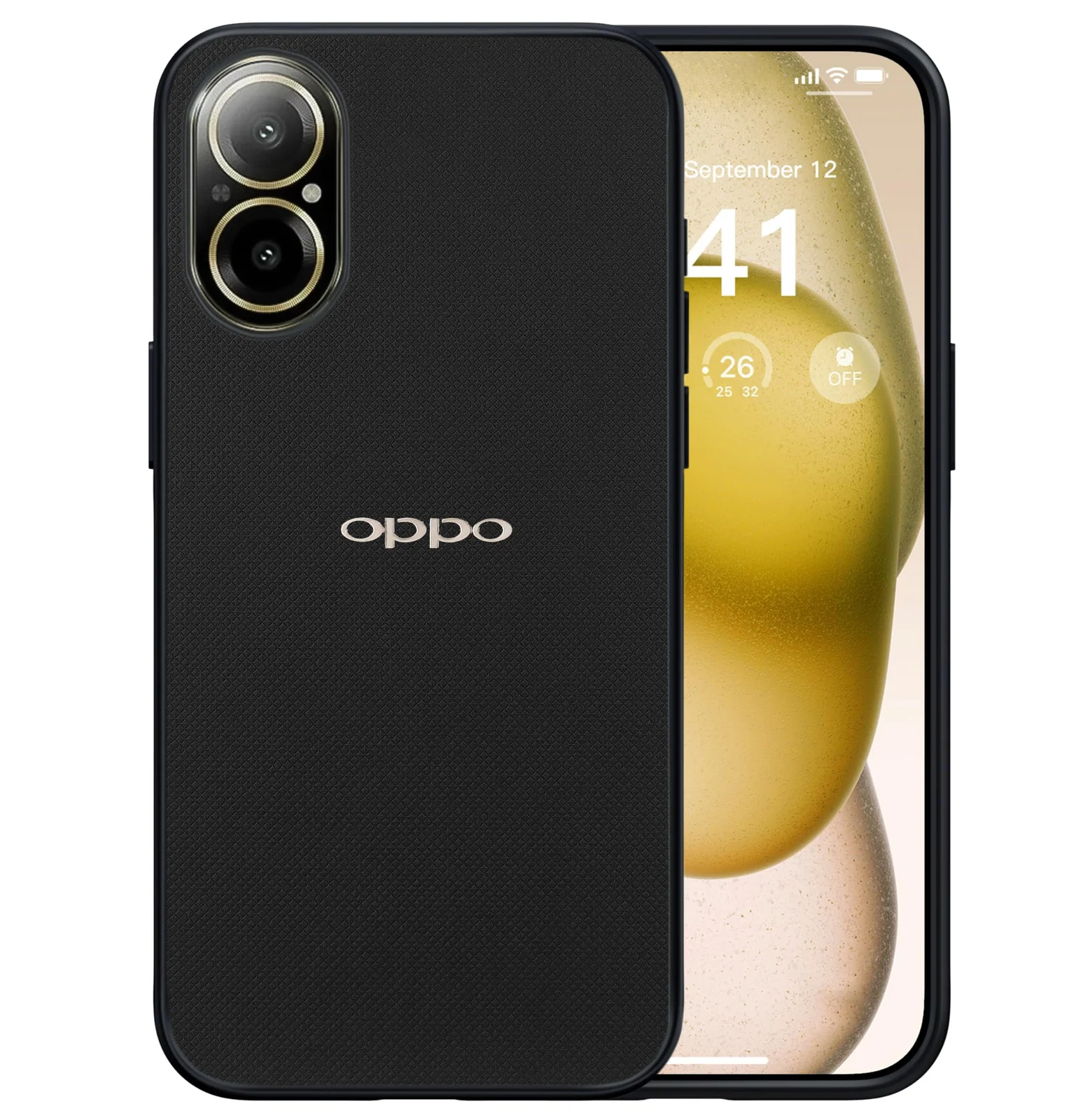 Dl3 Mobilak Compatible with Oppo Realme C67 4G Case Dual Layer Heavy Duty Cell Phone Protective Cover Shockproof Rugged with Non-Slip Textured - Black