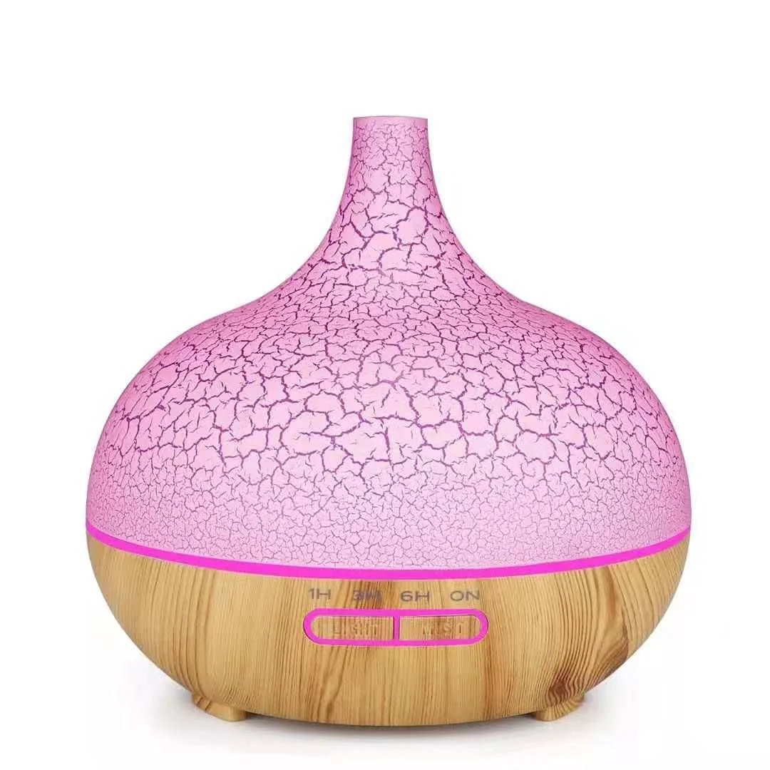 Mobigon Essential Oil Diffuser, Aromatherapy Diffuser 500ml with Remote Control, 4 Timer & Auto-Off Safety Switch, 7 Color LED Lights Mode, 10 Hours Quiet Humidifier for Bedroom - F.Light woody