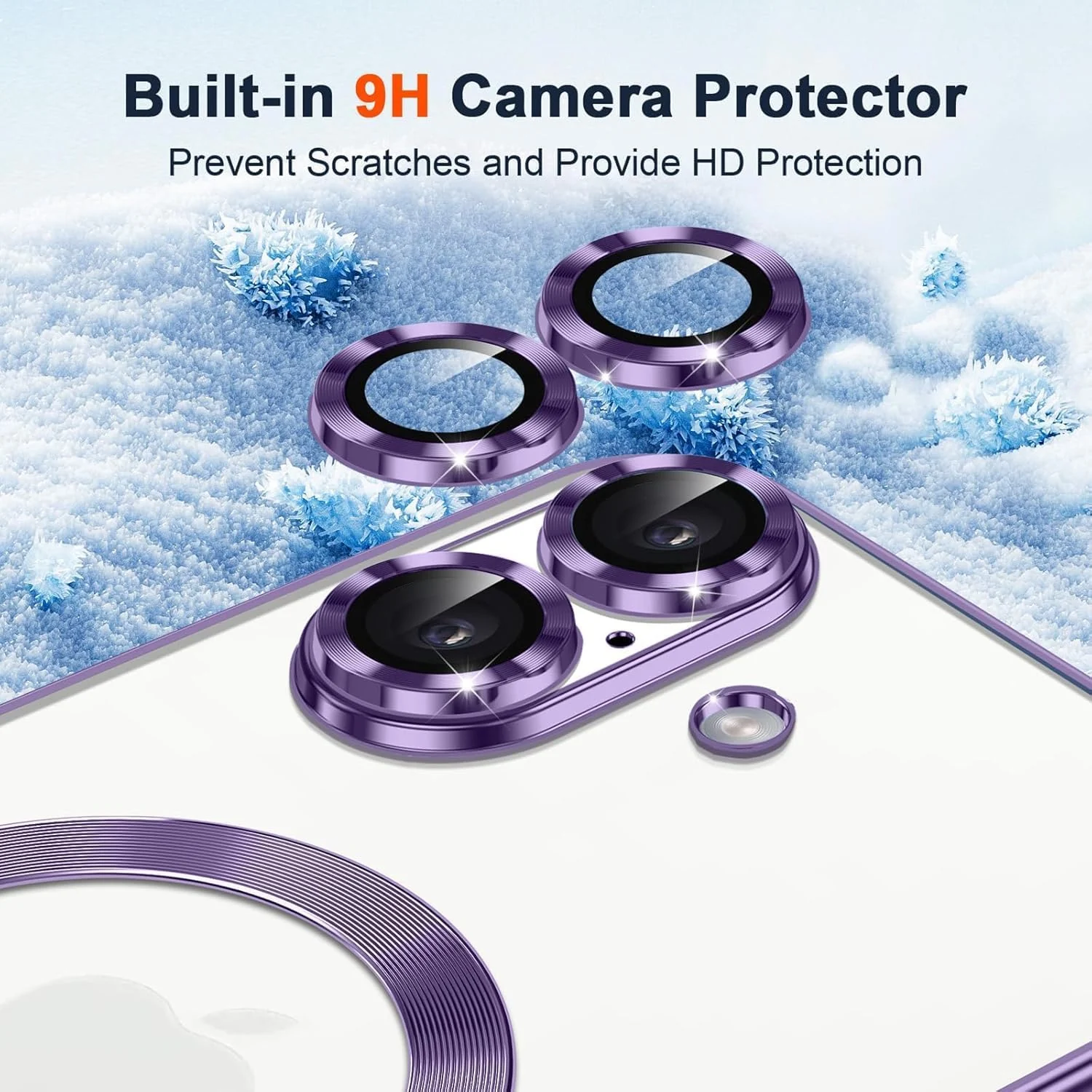 DL3 Mobilak Plated-Edge Protective Case for iPhone 17, Compatible with MagSafe accessories, Supports wireless charging, Camera protection - Purple
