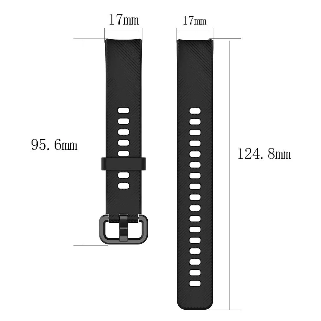 DL3 Mobilak Compatible for Honor Band 5/Honor Band 4 Strap, Soft Silicone Sport Wristband Adjustable Accessory Bracelet Replacement Band for Honor Band 5/Band 4 - Black