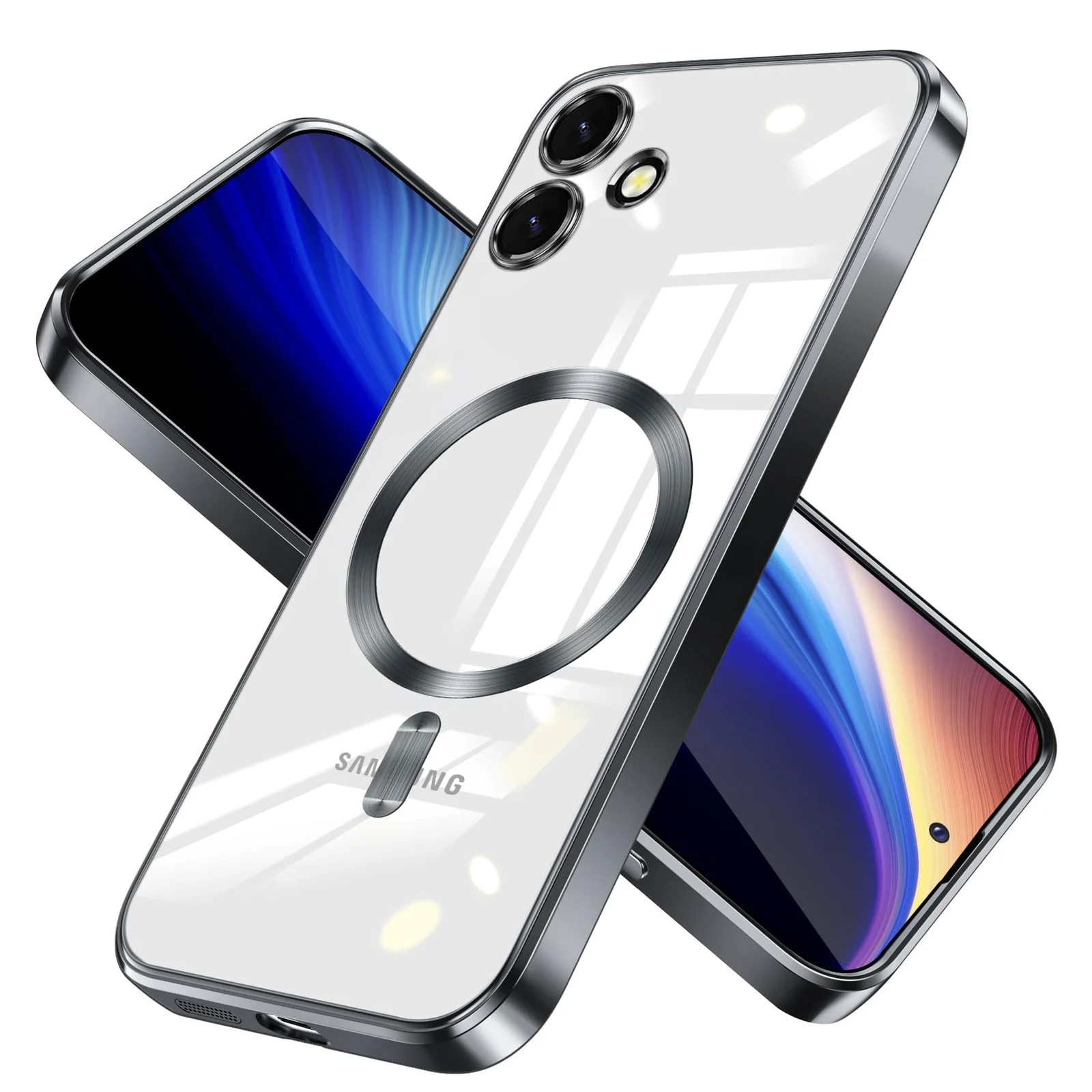 DL3 Mobilak Clear MagSafe-Compatible TPU Case and Camera Lens Protector for Samsung Galaxy A06