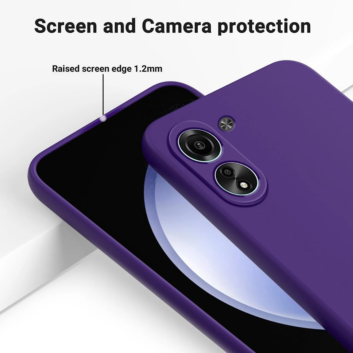 DL3 Mobilak Soft Silicone Protective Case for Xiaomi Redmi 13C with Microfiber Lining and Shockproof Design - Purple