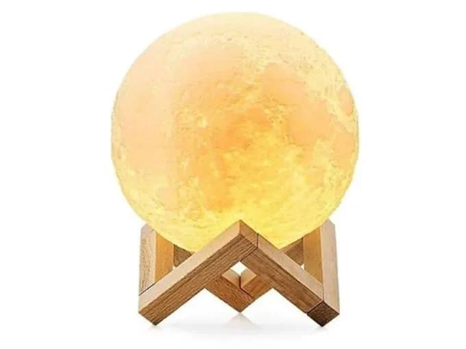 Mobigon 880ML Air Humidifier 3D Moon Lamp light Diffuser Aroma Essential Oil USB Ultrasonic Humidificador Night Mist Purifier - yellow