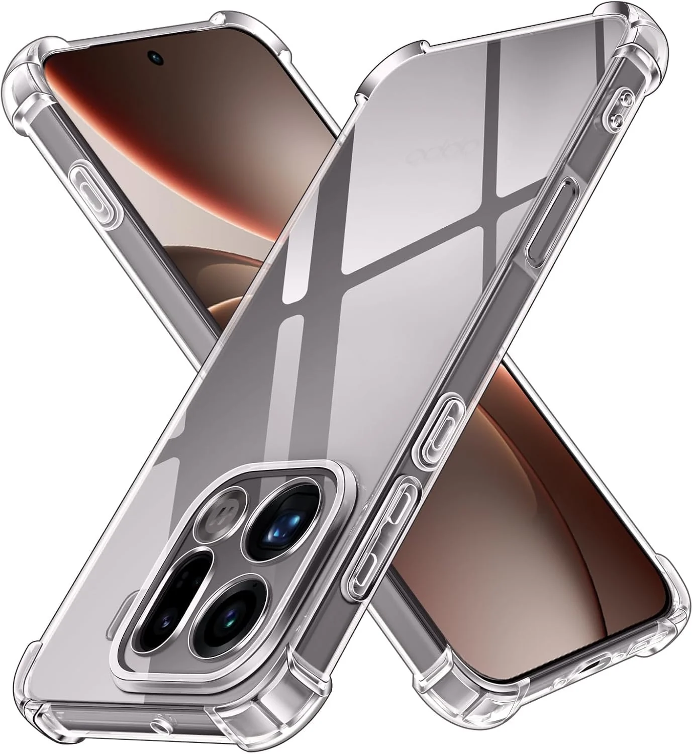 DL3 Mobilak Clear TPU Case for OPPO Find X9 Pro, Camera protection, Shock-absorbing protection, Scratch-resistant surface - Clear