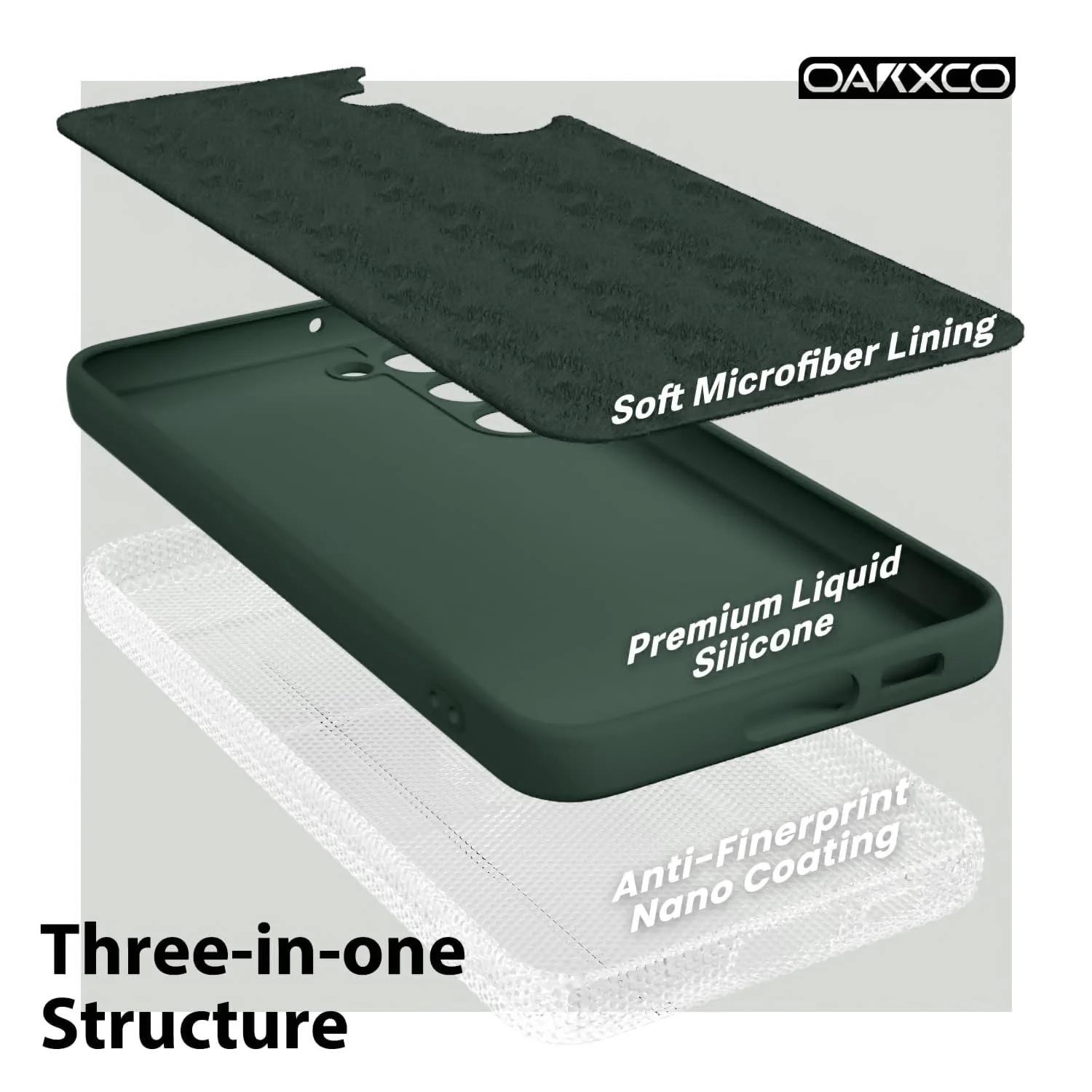 DL3 Mobilak Liquid Silicone Protective Case for Samsung Galaxy Note10 with Microfiber Lining and Shockproof Design - Green