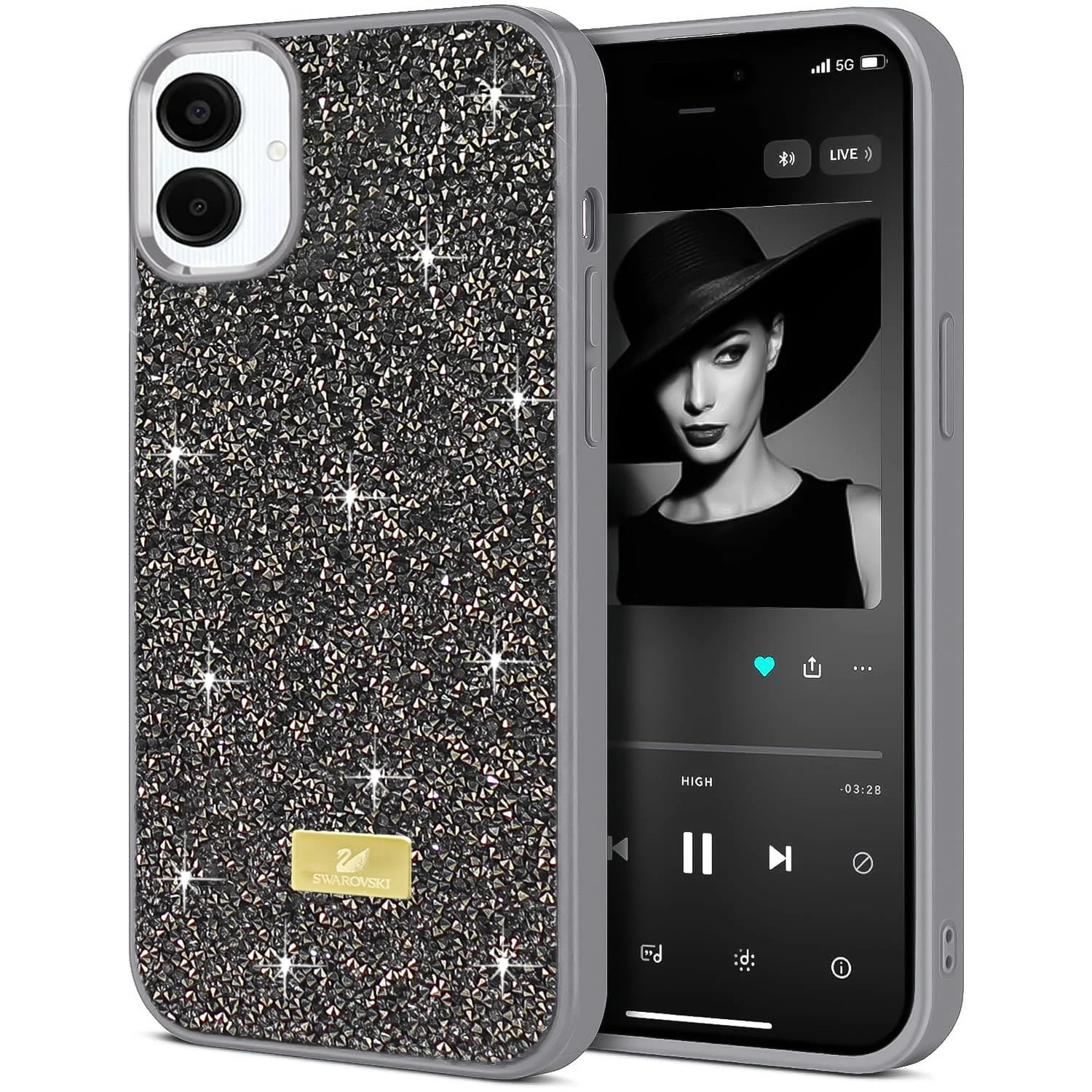 Samsung Galaxy A06 — DL3 Mobilak Glitter Protective Case for Samsung Galaxy A06, Supports wireless charging, Shock-absorbing protection, Scratch-resistant surface
