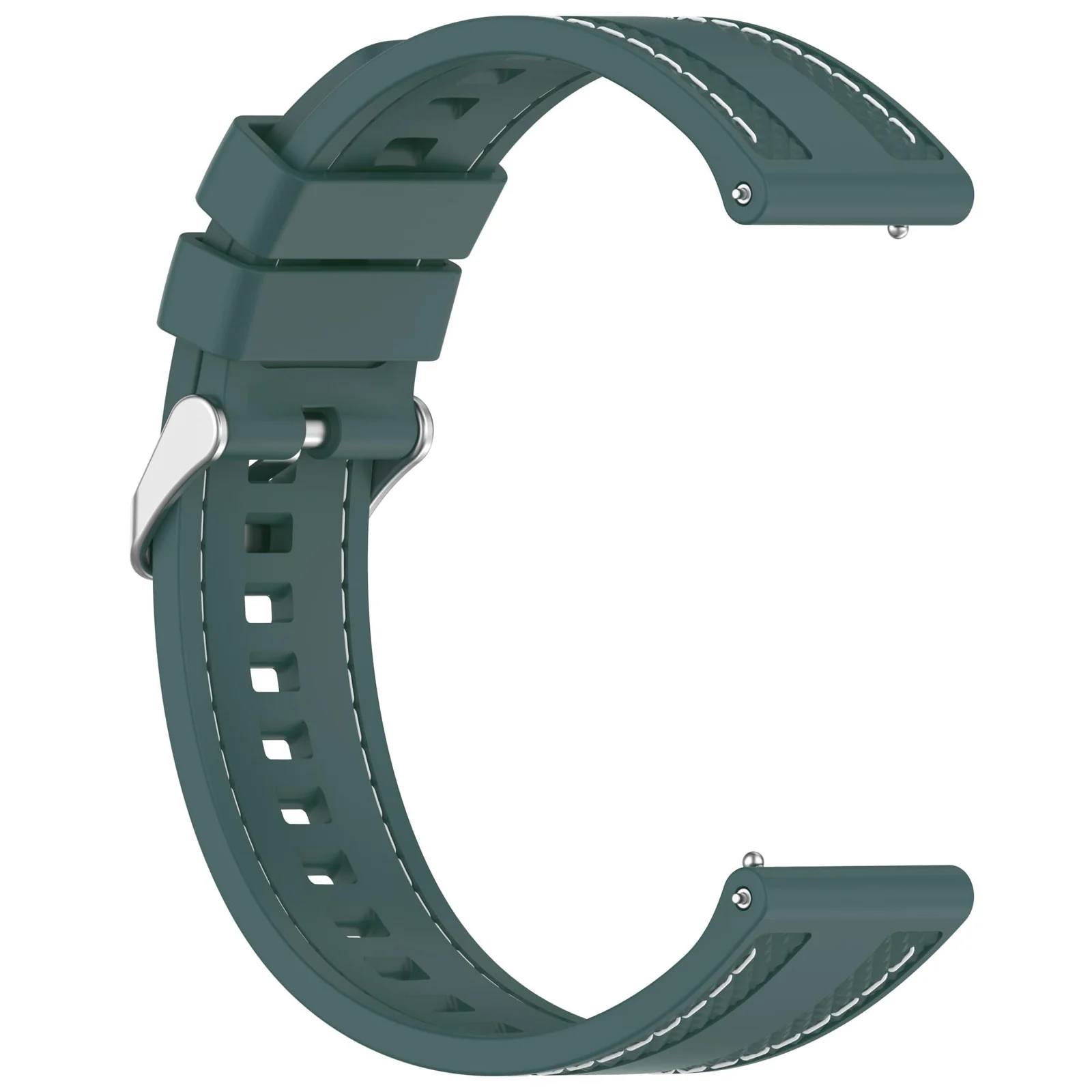 DL3 Mobilak 22mm Rubber Strap Compatible with Huawei Watch GT 6 46mm/GT 6 Pro/GT5 46mm/GT 5 Pro/GT4 46mm/GT 3 Pro, Soft Durable Bracelet Nylon Silicone Replacement Band for Huawei Watch 4 Pro/Watch 3 - Pine Green