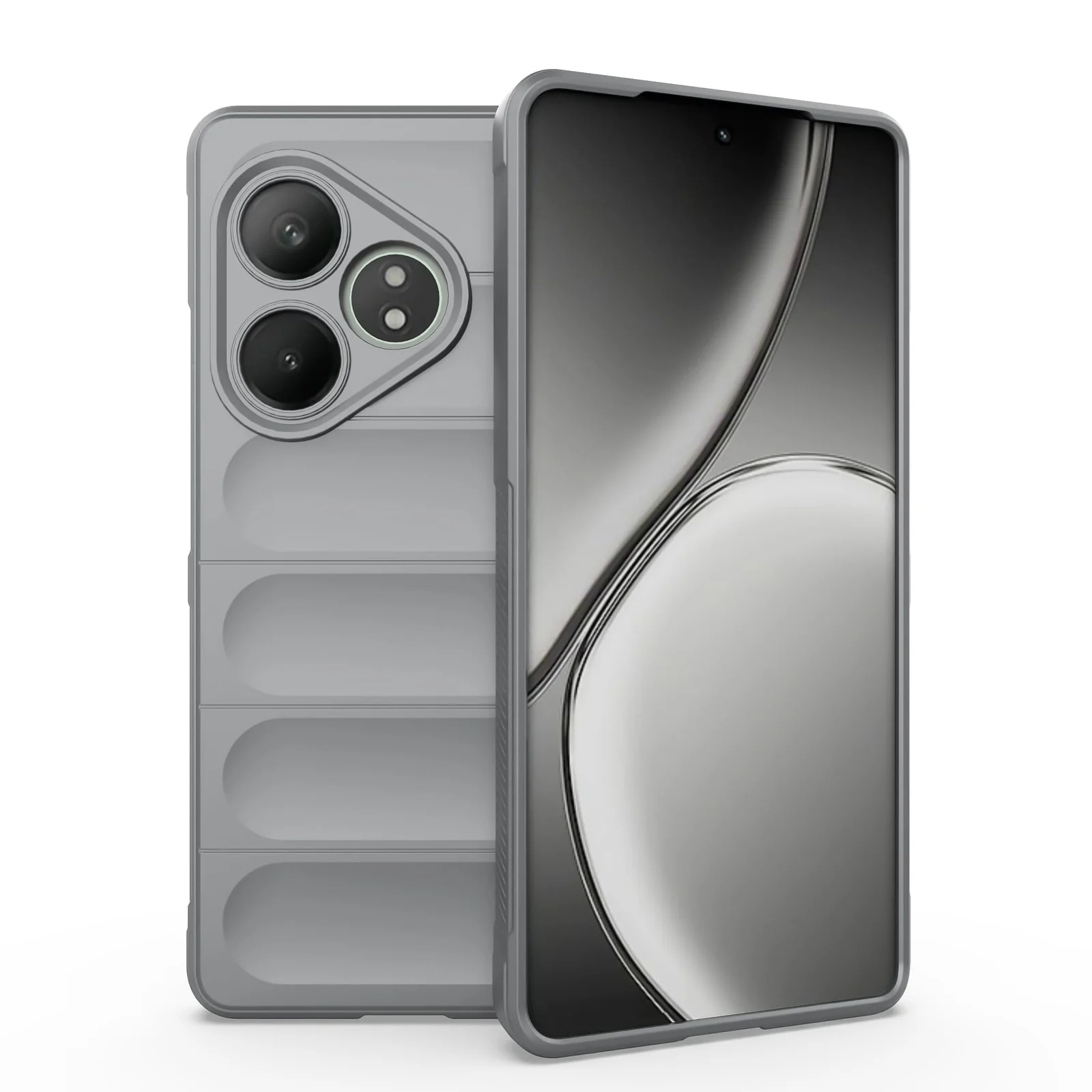 DL3 Mobilak Flexible Silicone and TPU Protective Case with Camera Protection for realme GT6 / GT Neo6 / GT Neo 6 SE / GT 6T - Gray