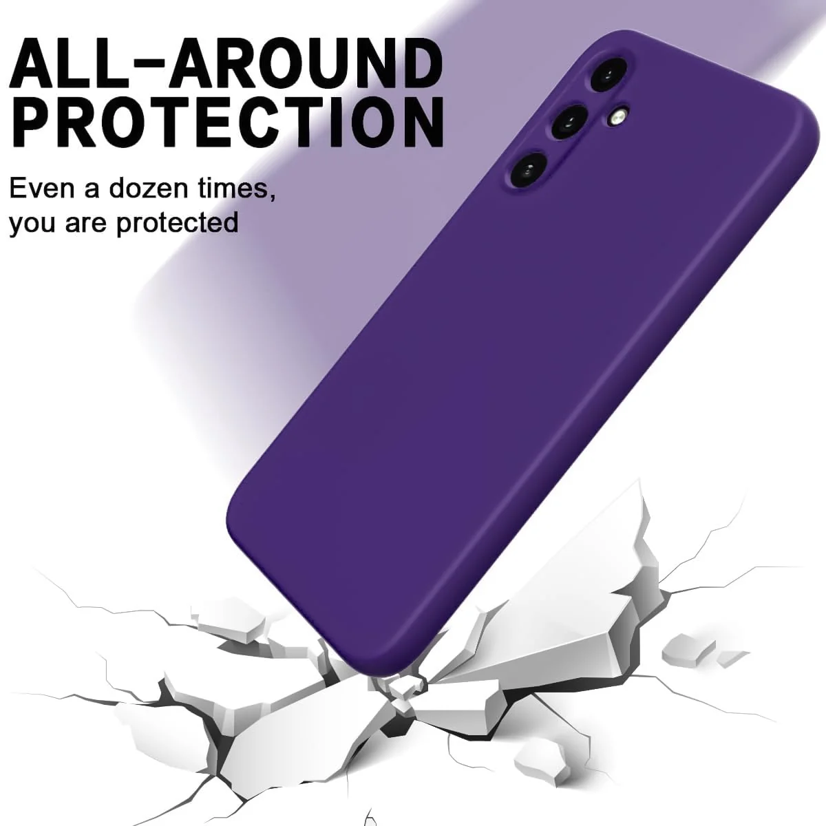DL3 Mobilak Silicone Protective Case for Samsung Galaxy A35, Shock-absorbing protection, Scratch-resistant surface, Soft microfiber lining - Purple