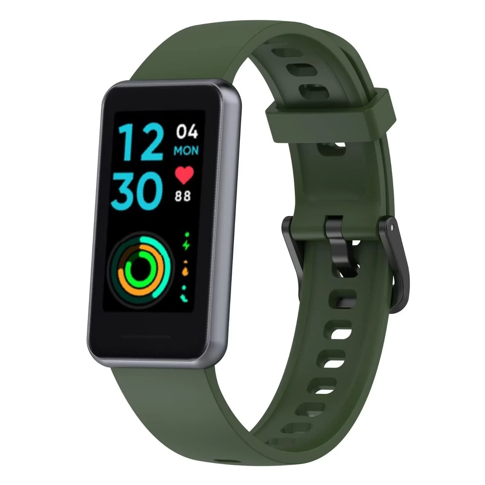 DL3 Mobilak Silicone Strap for realme Band 2, [Breathable] Soft Silicone Replacement Strap for Men and Women, Pin Buckle Design, for realme Band2 - Green
