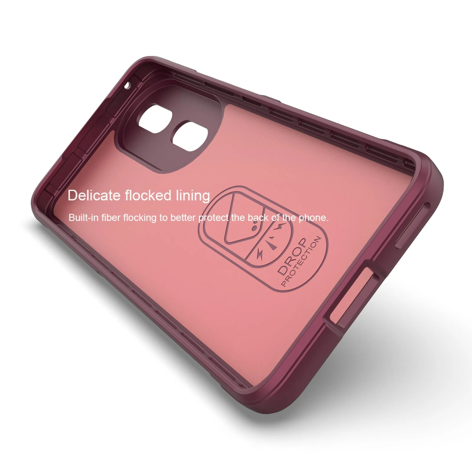 DL3 Mobilak Soft Silicone Protective Case for Honor 90 with Camera Protection and Shockproof Design - Wine Red