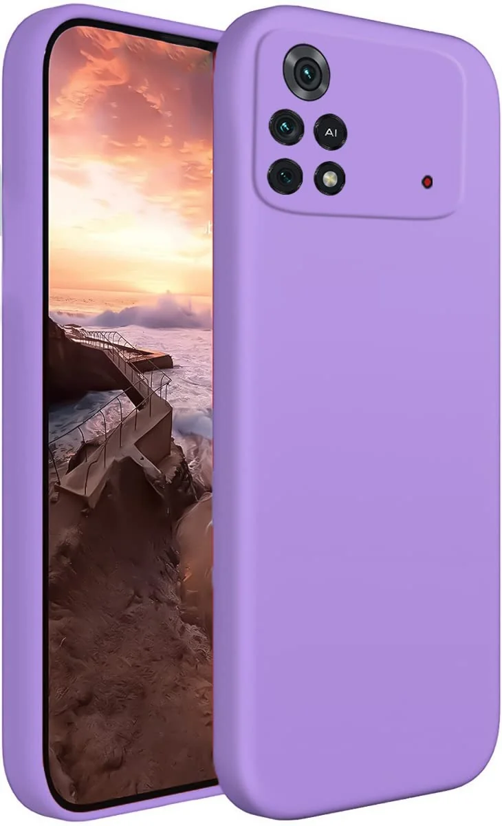 Dl3 Mobilak Xiaomi Poco X4 Pro 5G Case,Soft Flexible Silicone Gel Rubber Bumper Cover,Slim Fit Full Body Shockproof Protective Phone Case (Blue)