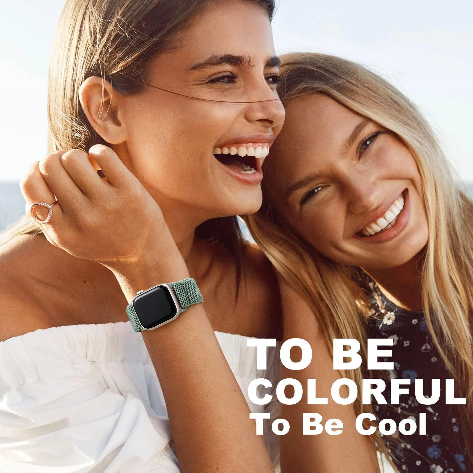 DL3 MOBILAK Elastic Nylon Watch Strap for Huawei Watch Fit 4 Pro / Fit 3, Pine Green