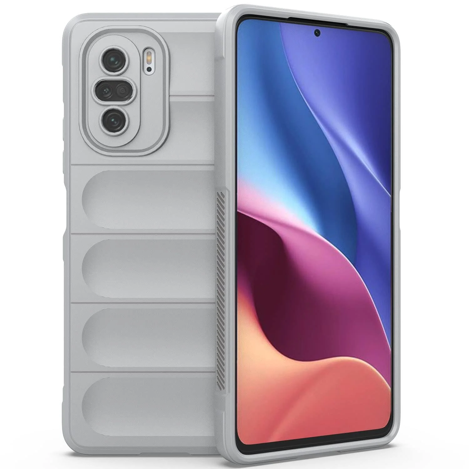 DL3 Mobilak Flexible Silicone and TPU Protective Case with Camera Protection for Xiaomi Poco F3 / RedMi K40 / K40 Pro / Mi 11i / Mi 11X - Gray